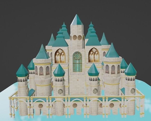 Arabic Castle Low-poly 3D model