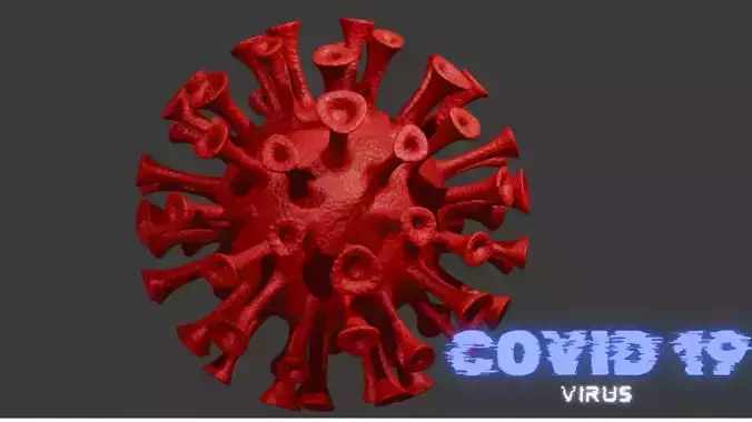 High-Quality COVID-19 Virus 3D Model