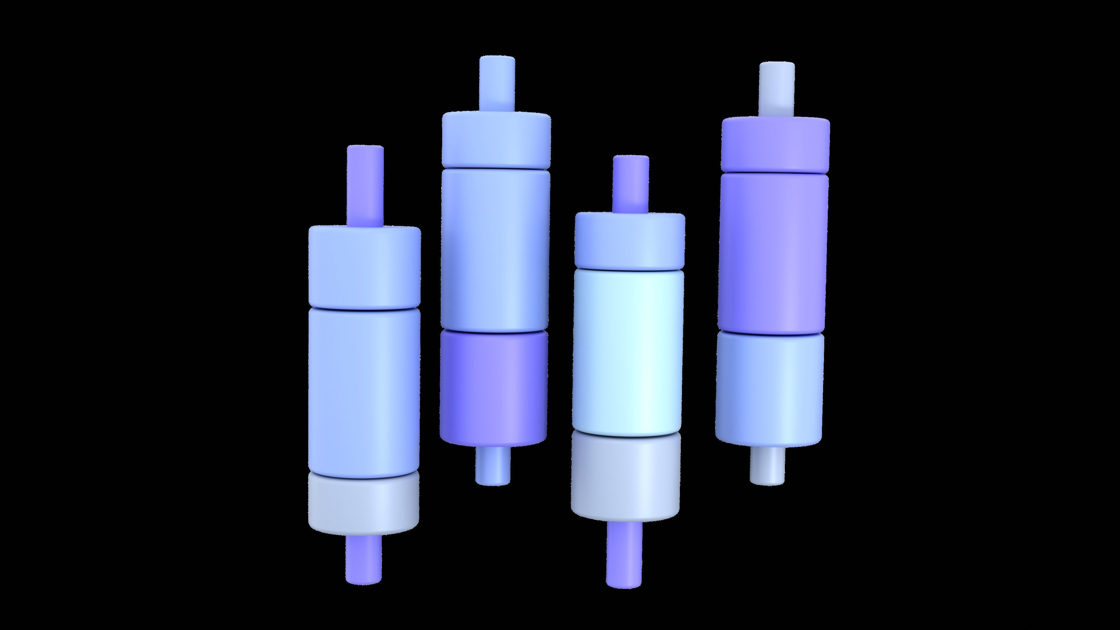  Chart and Statistic 3d Icon set Data icon Model Low-poly model  Low-poly 3D model_10