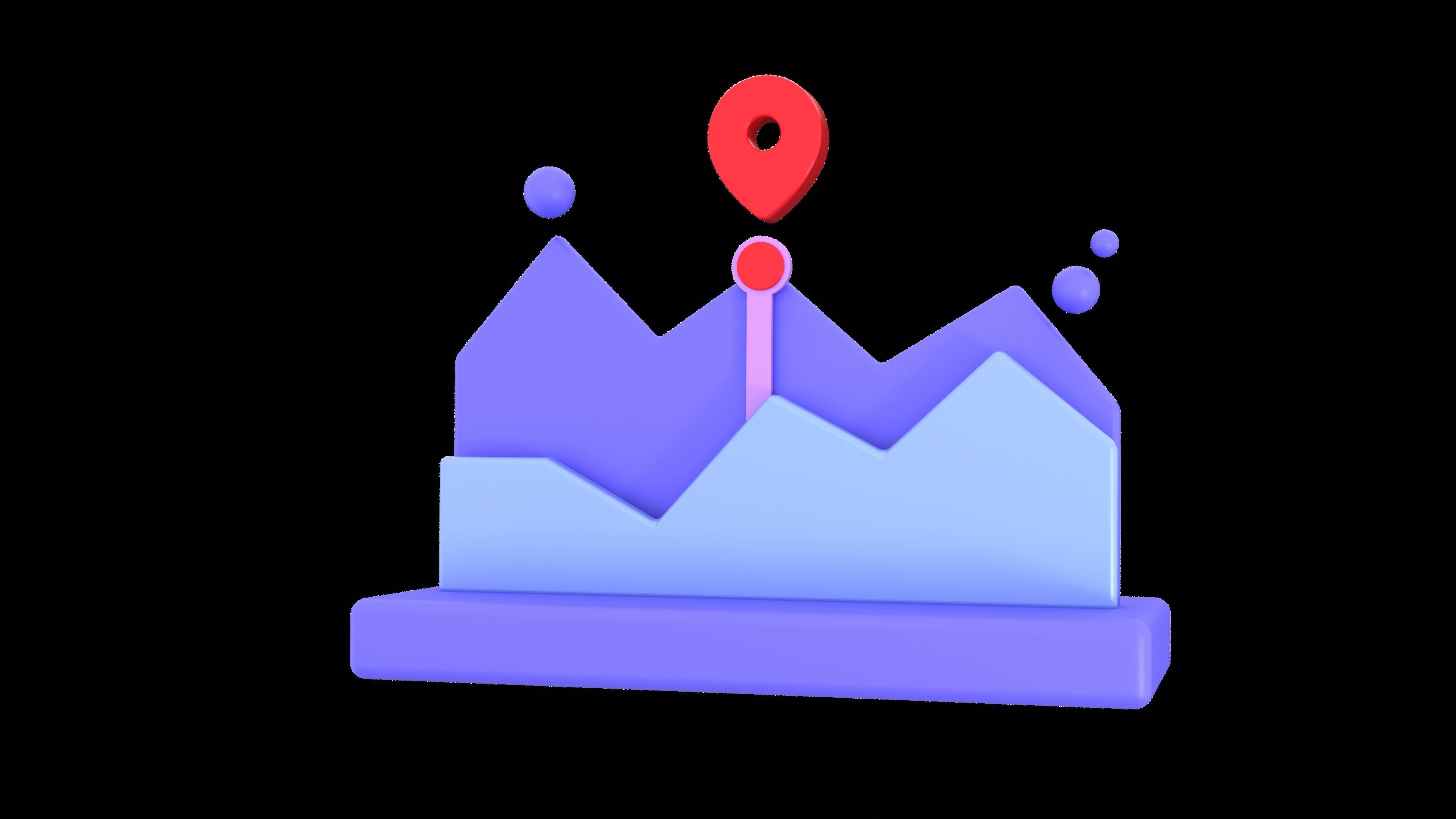  Chart and Statistic 3d Icon set Data icon Model Low-poly model  Low-poly 3D model_2