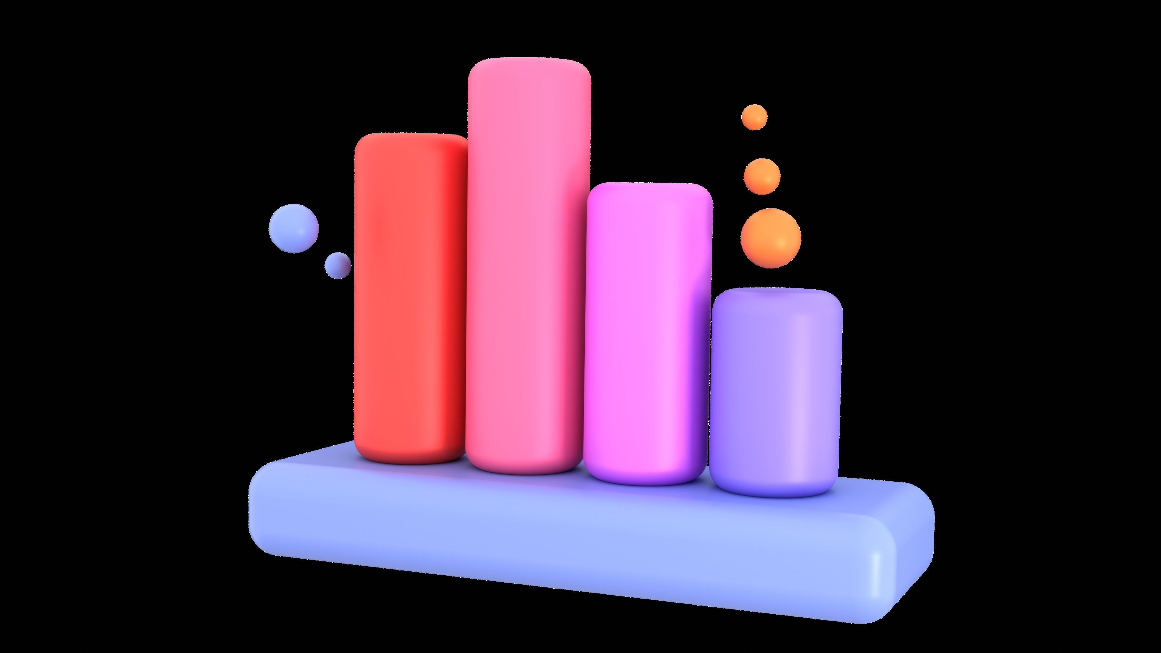  Chart and Statistic 3d Icon set Data icon Model Low-poly model  Low-poly 3D model_19
