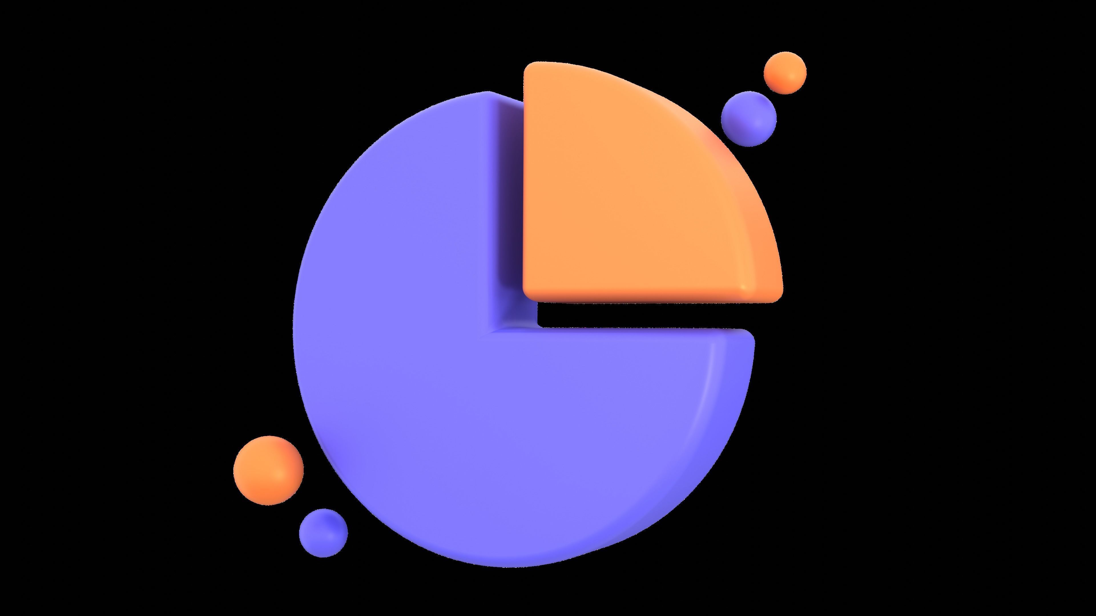  Chart and Statistic 3d Icon set Data icon Model Low-poly model  Low-poly 3D model_4