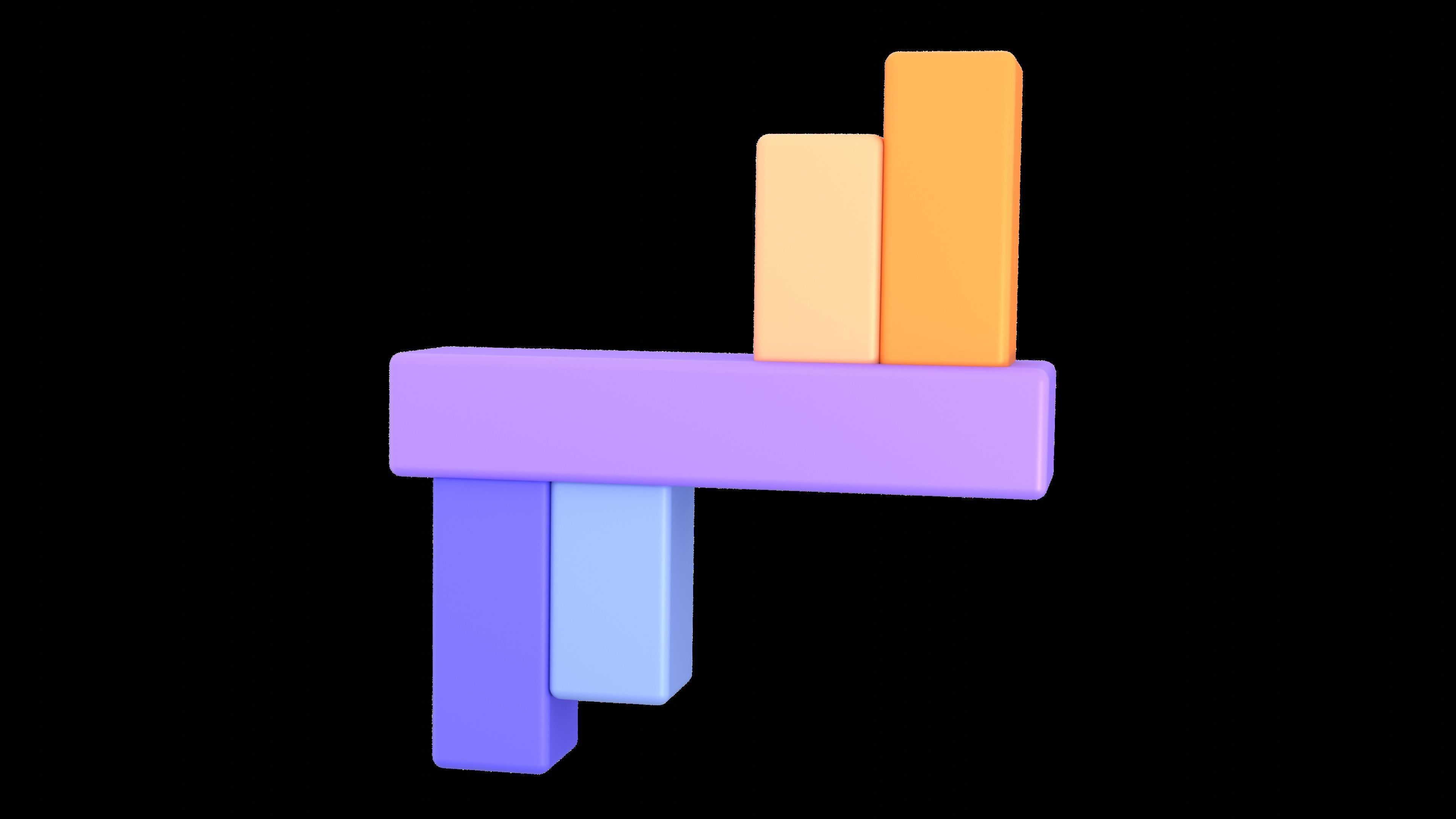  Chart and Statistic 3d Icon set Data icon Model Low-poly model  Low-poly 3D model_14