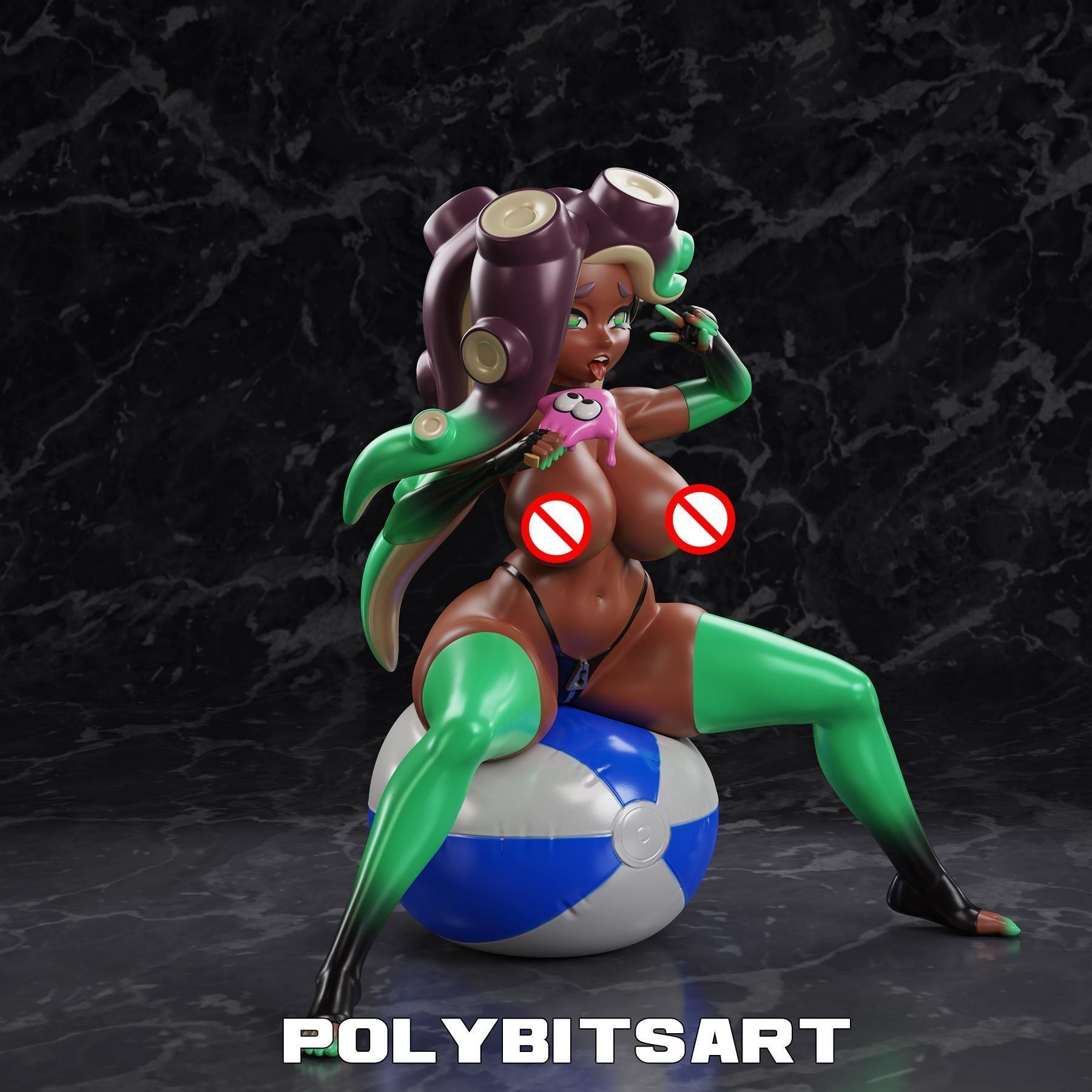 Marina Summer Bikini Figure 3D print model_10