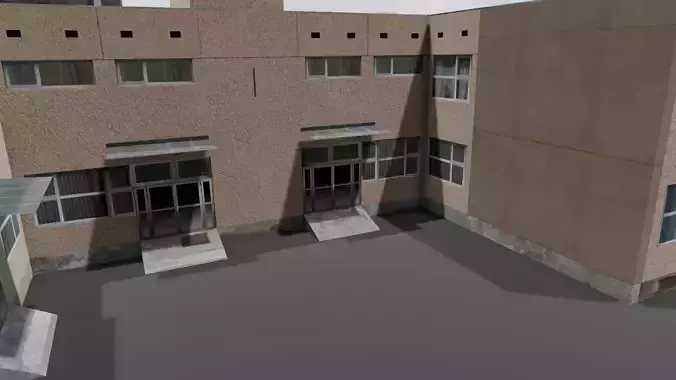 Hospital Building 3D Model