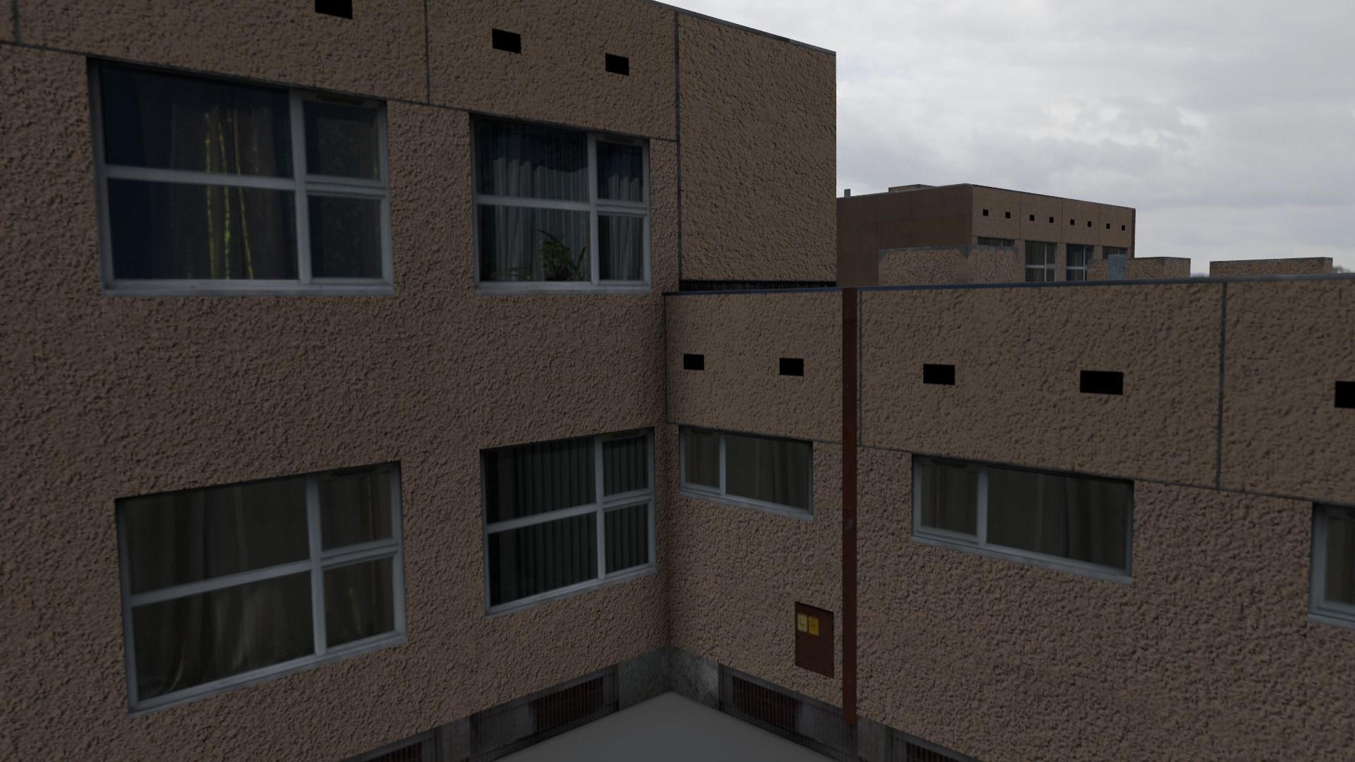 Hospital Building 3D Model Low-poly 3D model_18