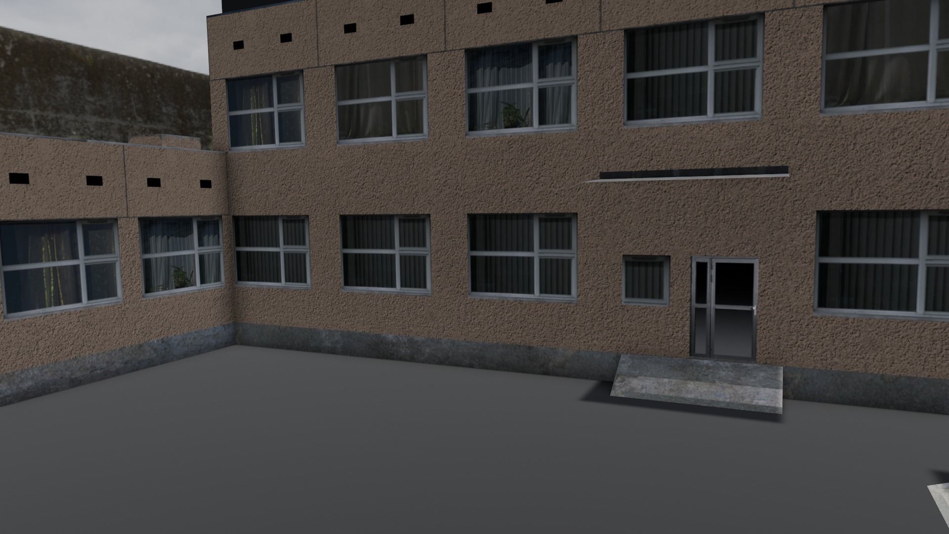 Hospital Building 3D Model Low-poly 3D model_10