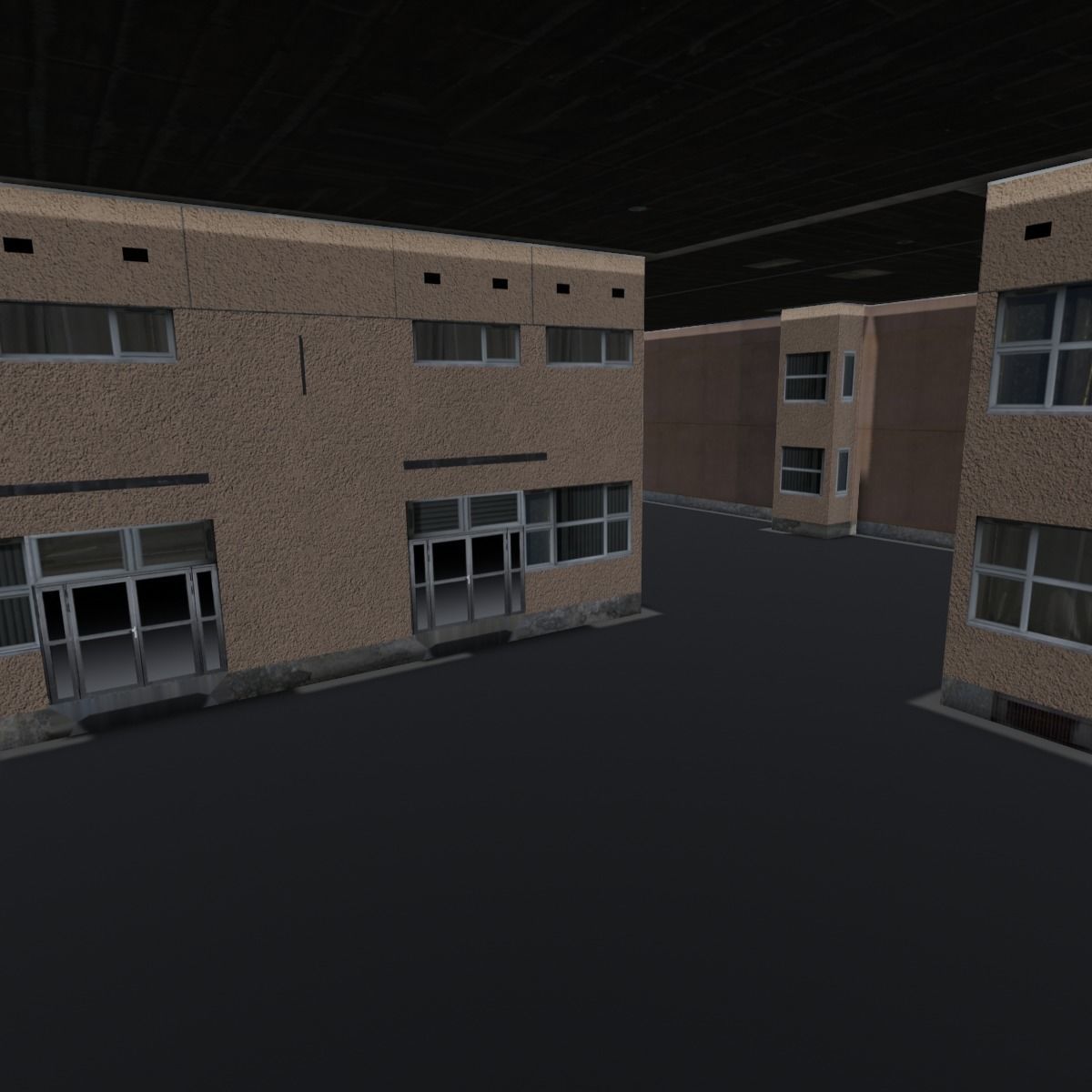 Hospital Building 3D Model Low-poly 3D model_9