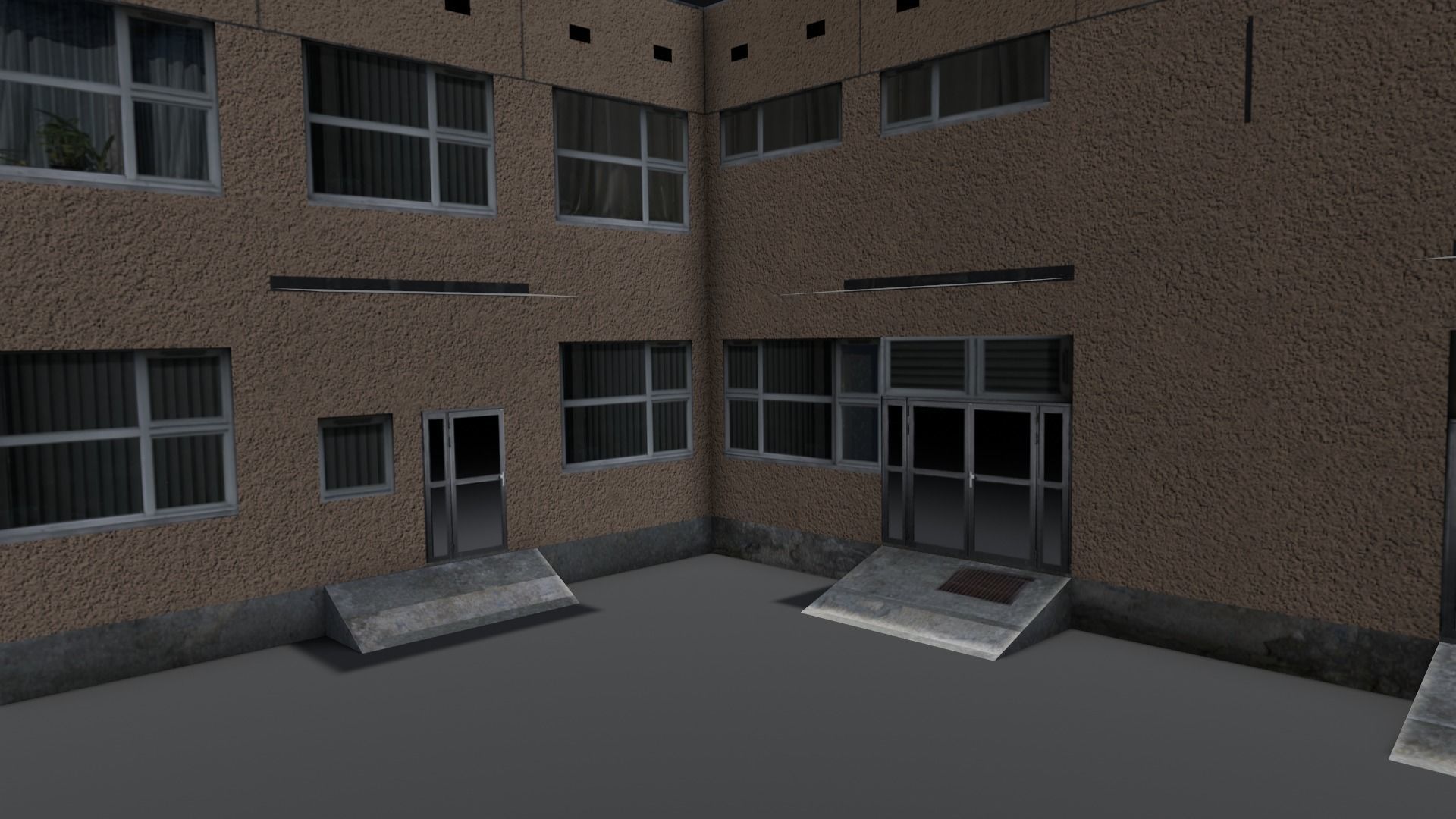 Hospital Building 3D Model Low-poly 3D model_15