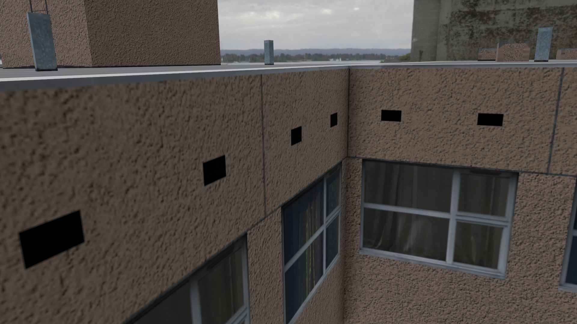 Hospital Building 3D Model Low-poly 3D model_16