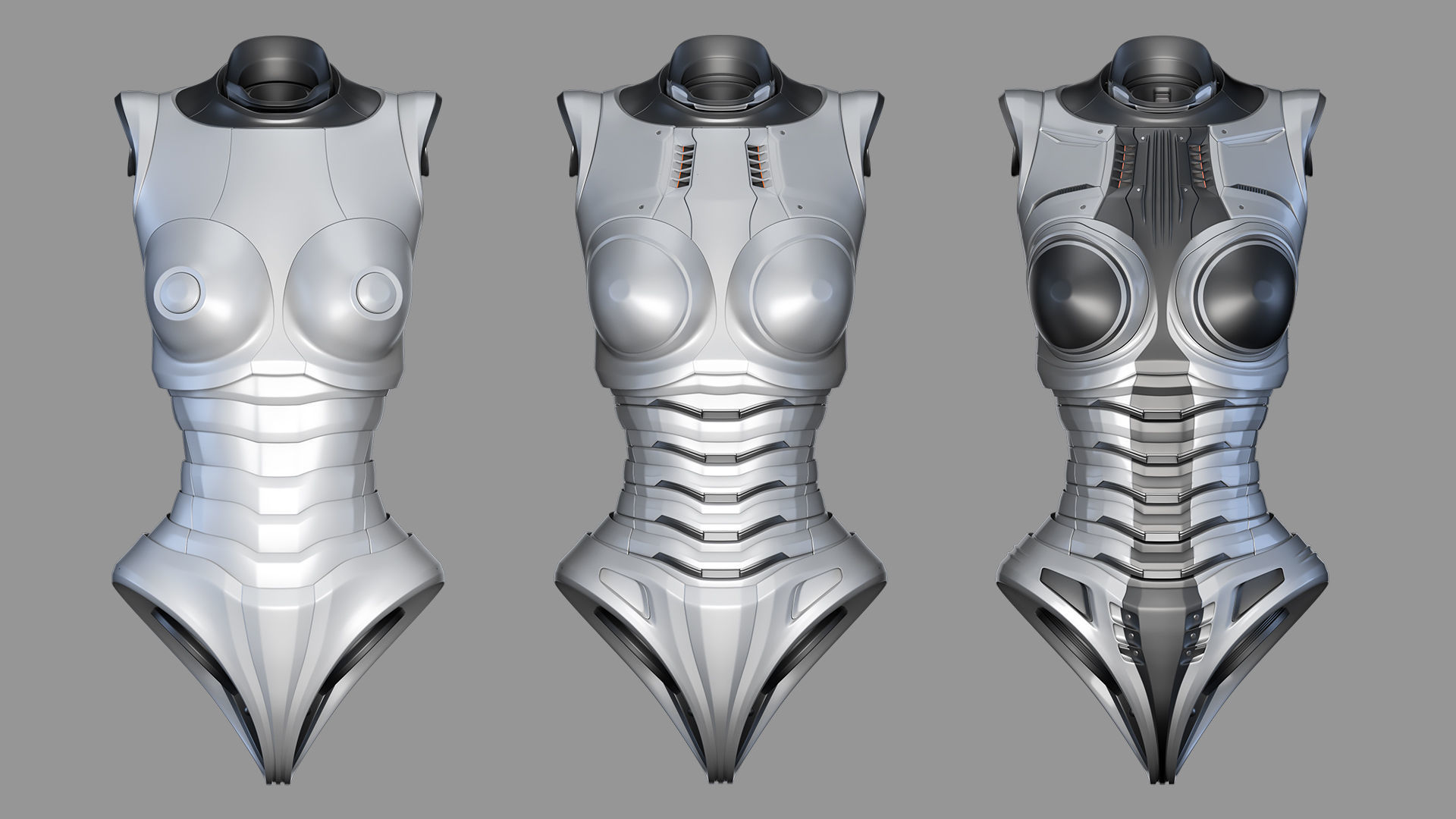 Robot Woman Body Parts - Kitbash 3D model animated rigged | CGTrader