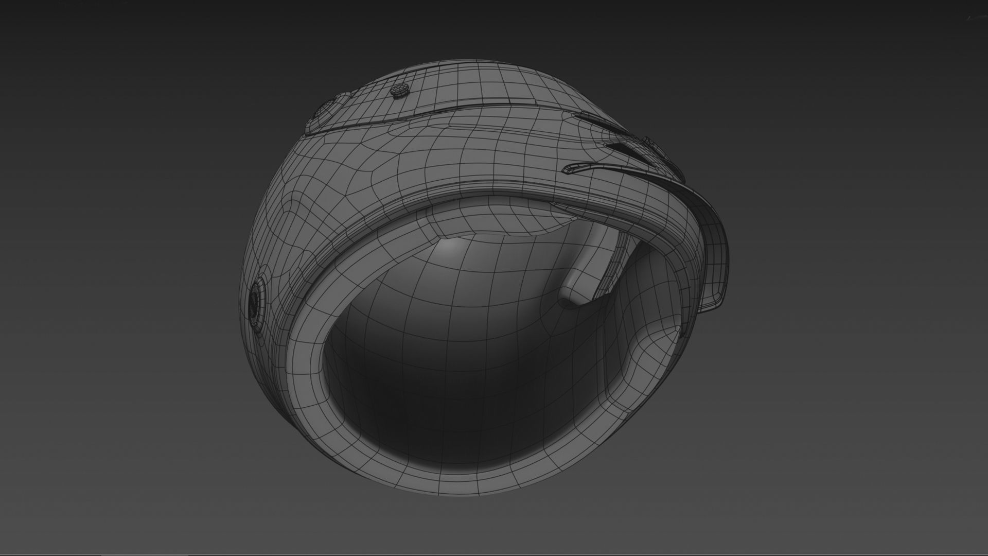 F1 Helmet Verstappen  Low-poly 3D model_6