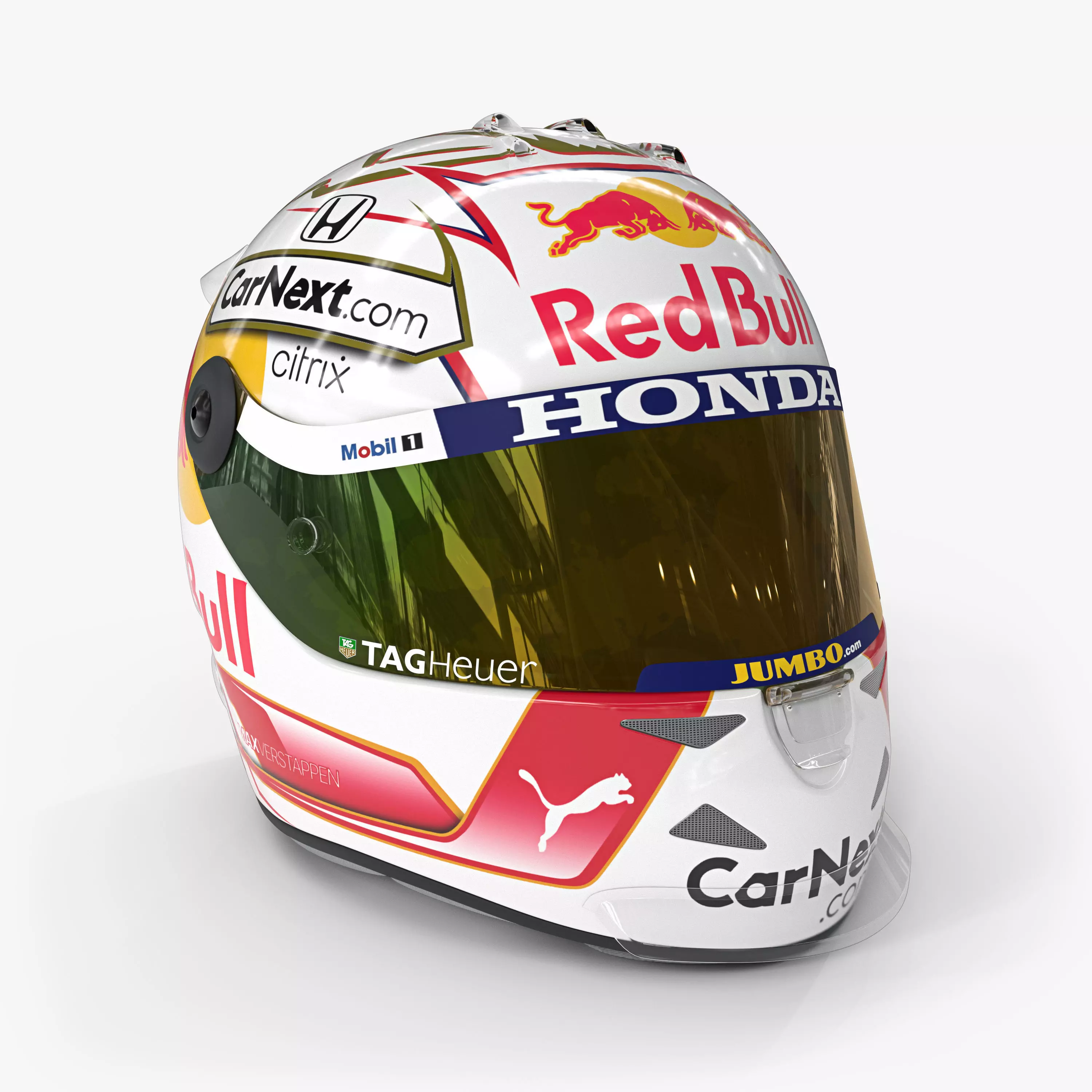 F1 Helmet Verstappen  Low-poly 3D model_0