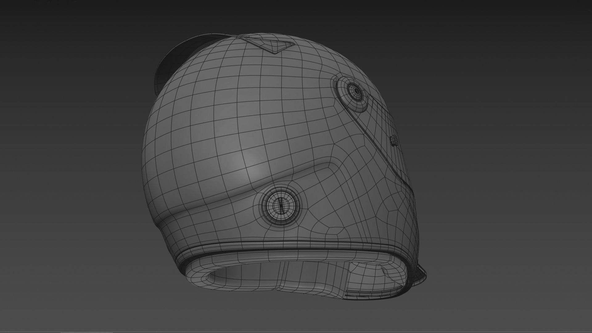 F1 Helmet Verstappen  Low-poly 3D model_7