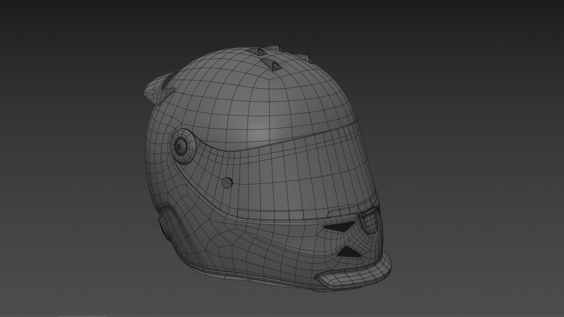 F1 Helmet Verstappen  Low-poly 3D model_2