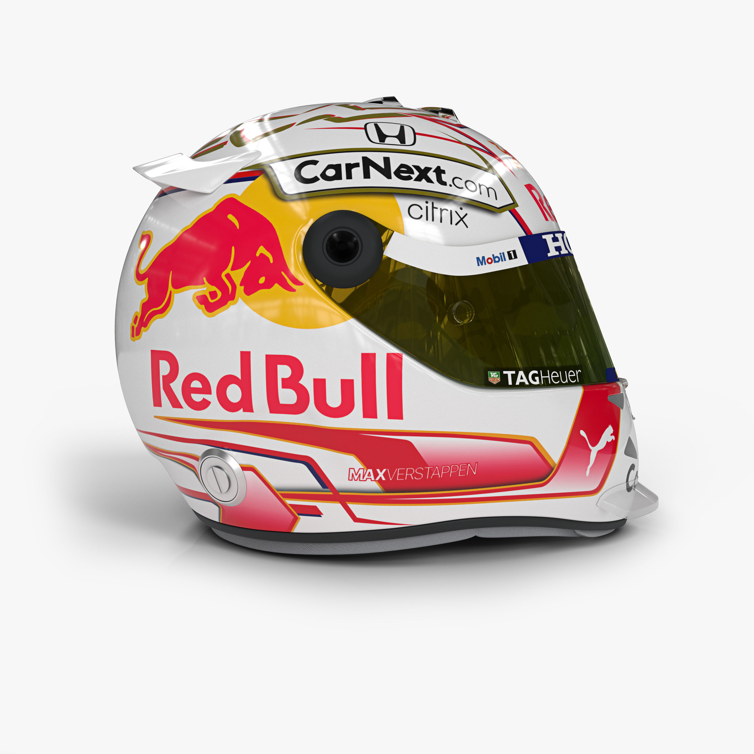 F1 Helmet Verstappen  Low-poly 3D model_1