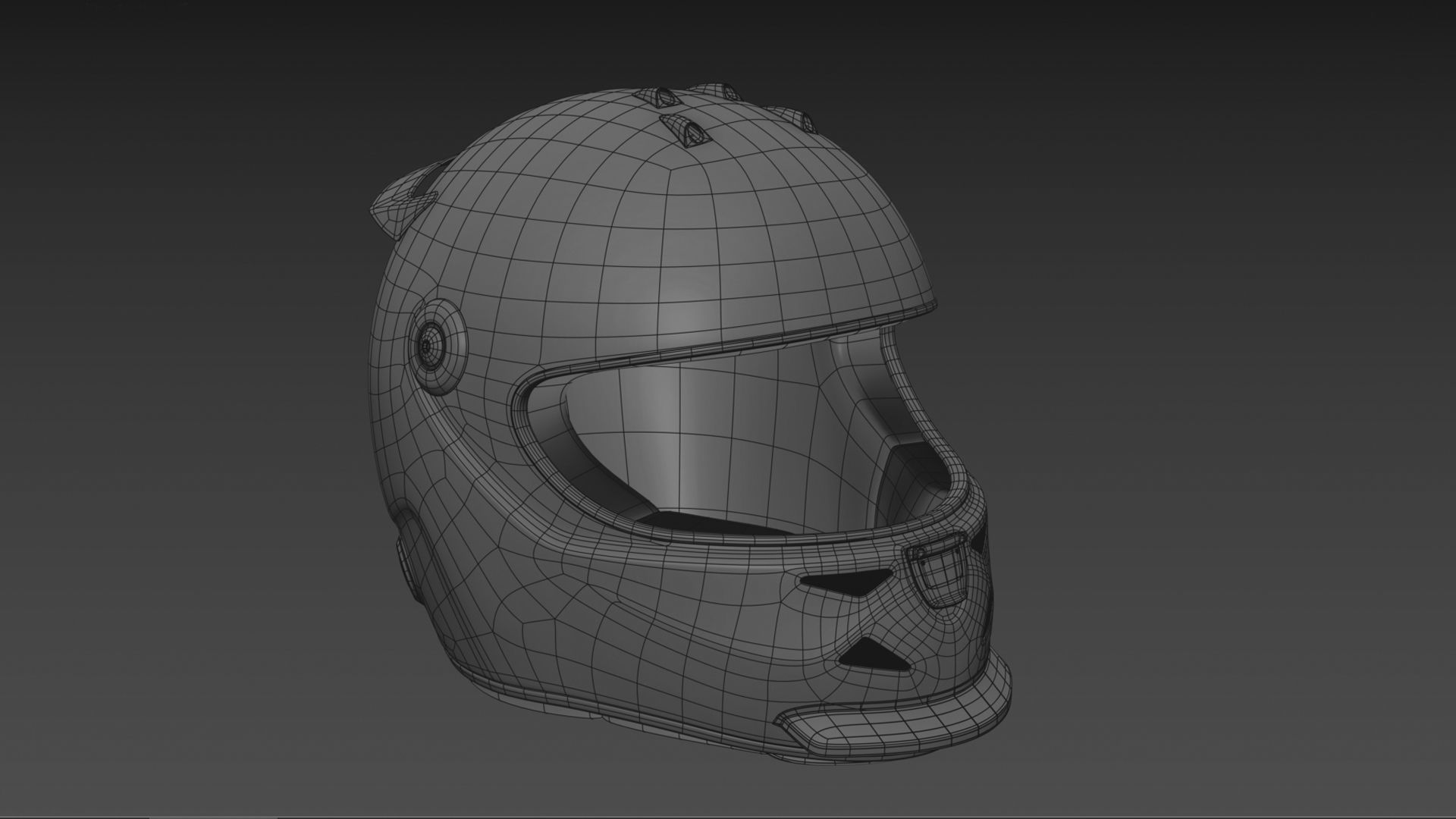 F1 Helmet Verstappen  Low-poly 3D model_9
