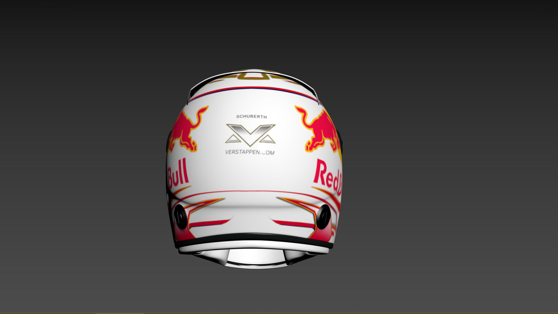 F1 Helmet Verstappen  Low-poly 3D model_4
