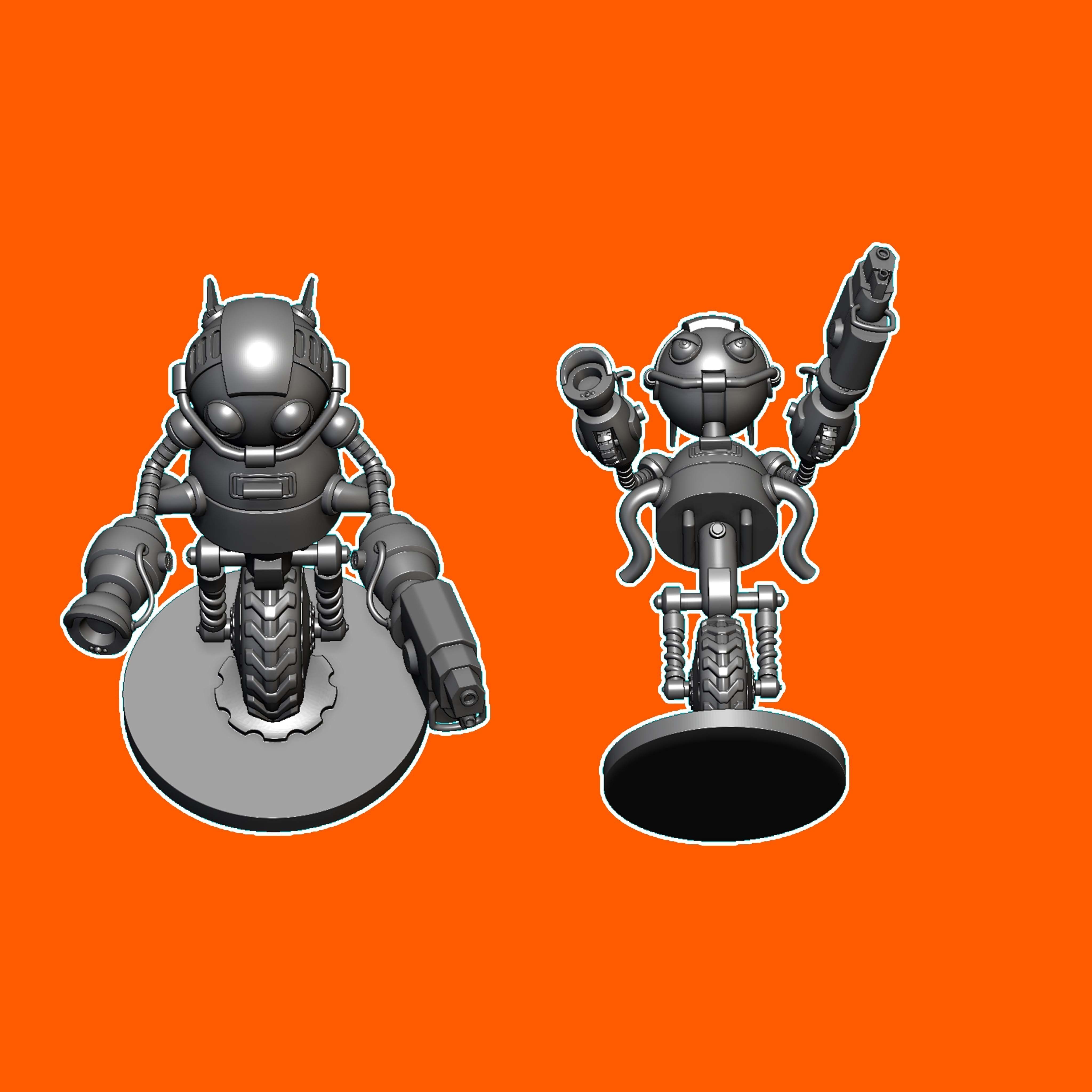 Robot Character  3D print model_4
