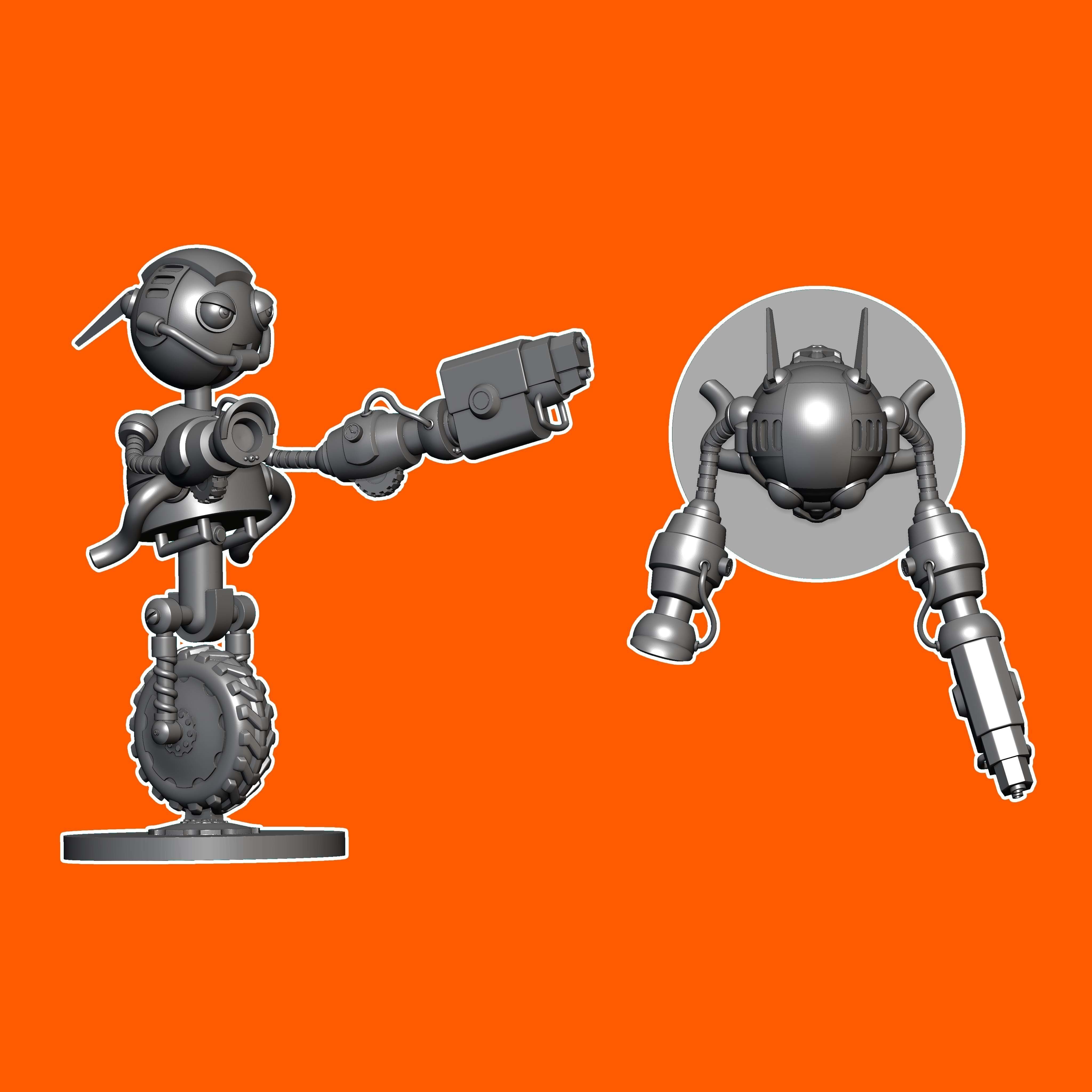 Robot Character  3D print model_3