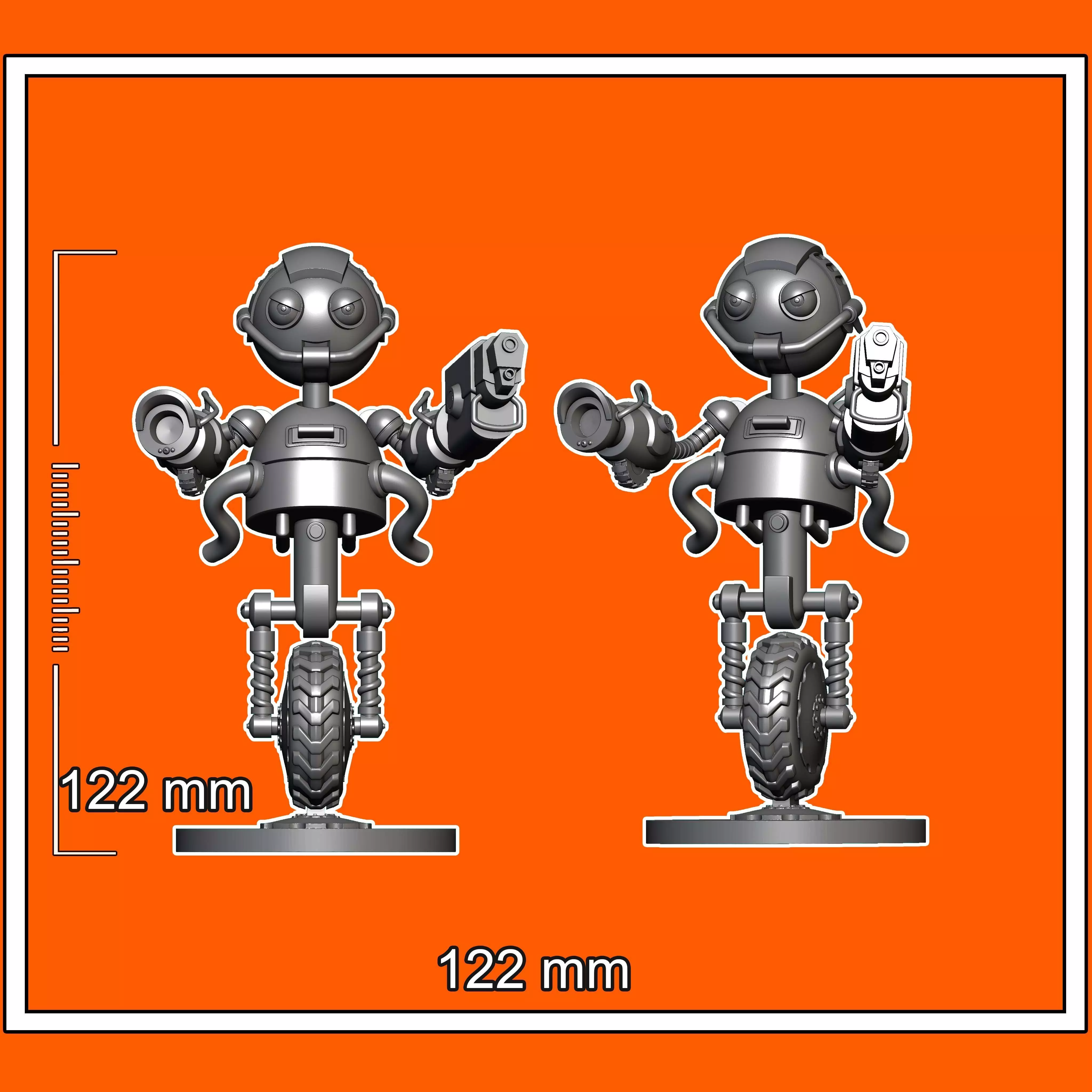 Robot Character  3D print model_0