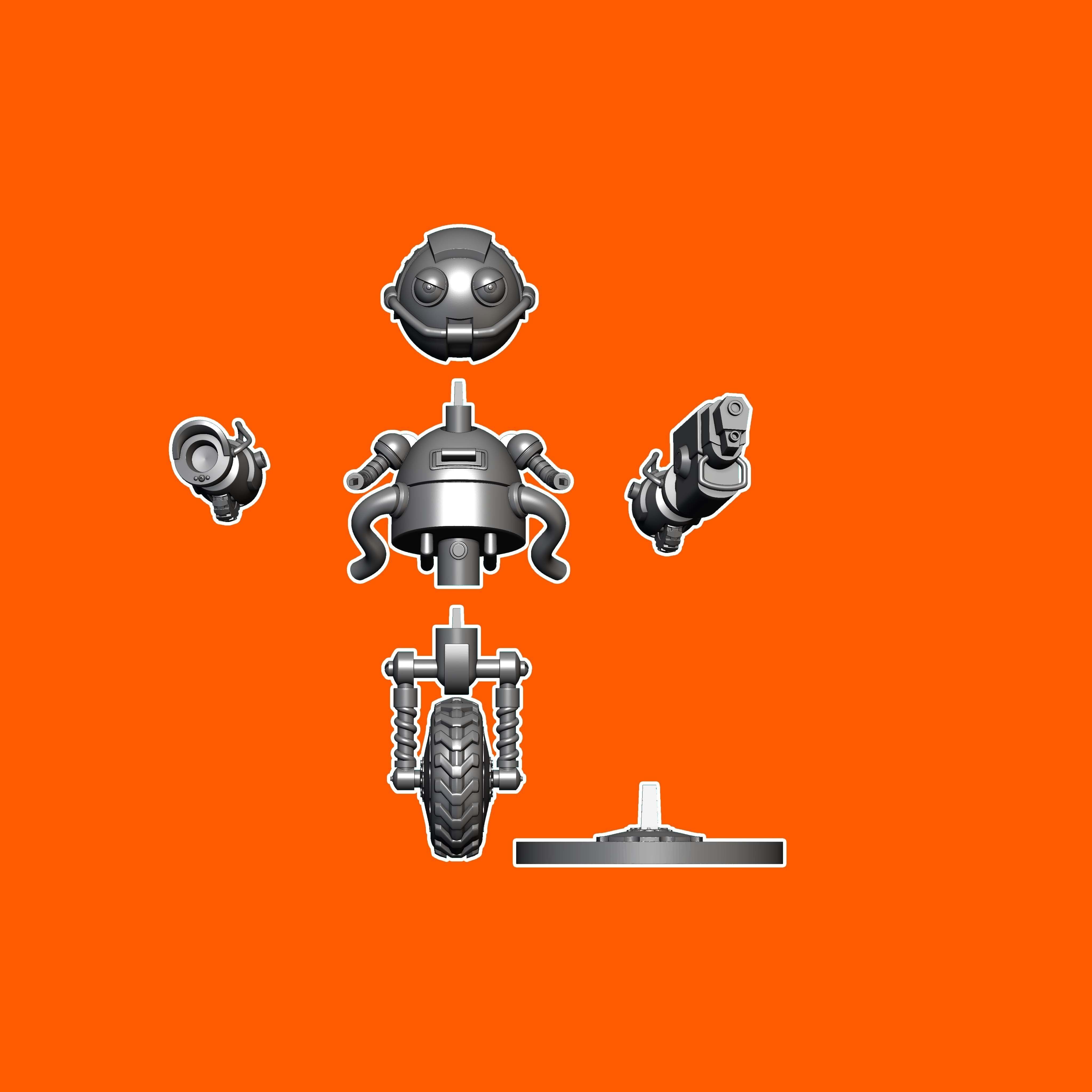 Robot Character  3D print model_2