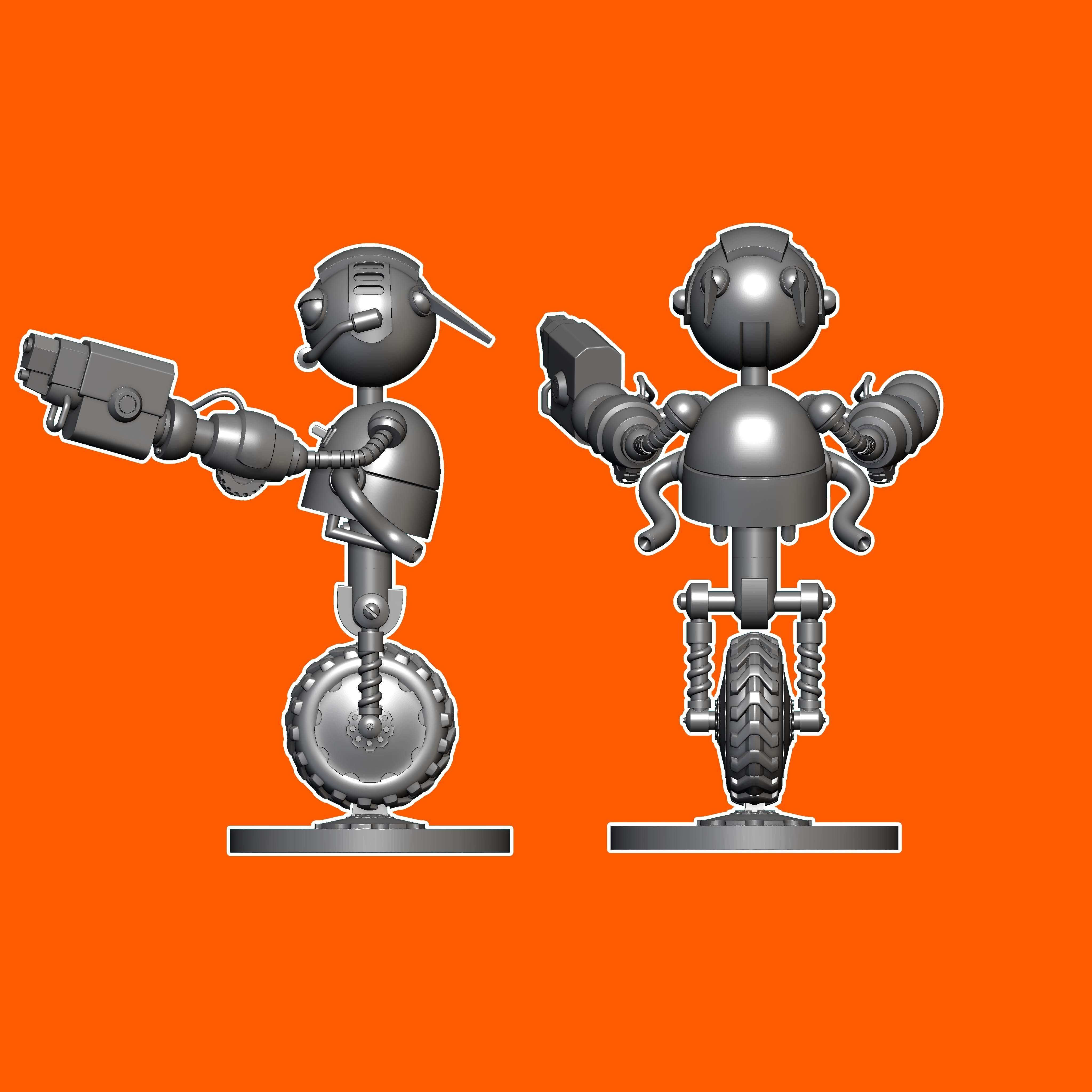 Robot Character  3D print model_1
