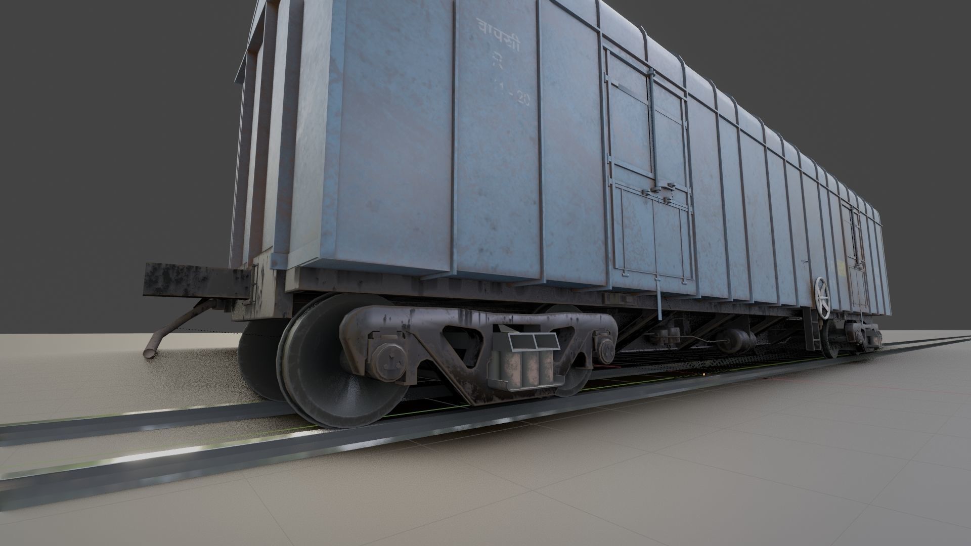 IRCTC Indian Freight Train 3D Model 3D model_1