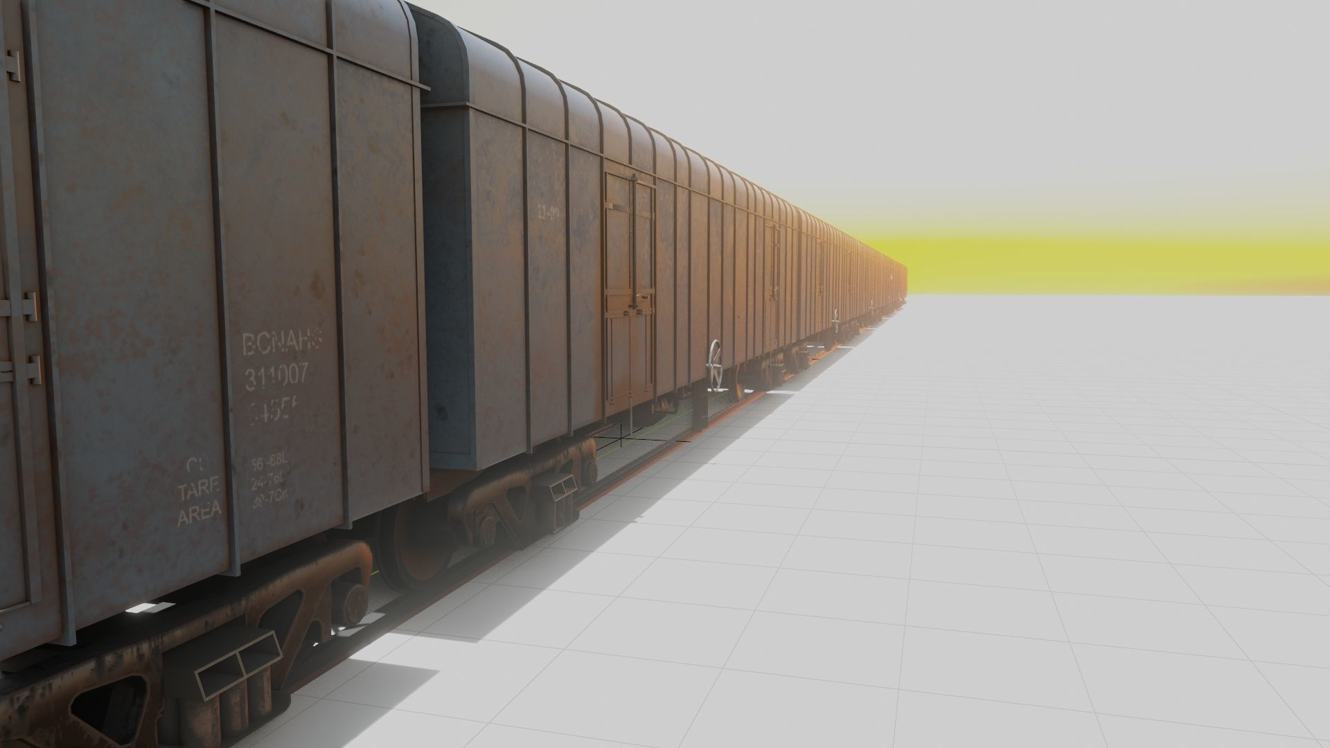 IRCTC Indian Freight Train 3D Model 3D model_4