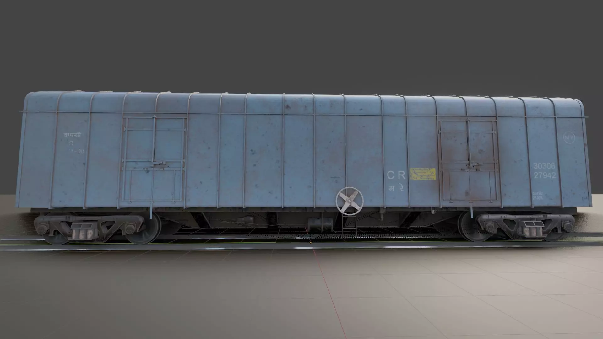 IRCTC Indian Freight Train 3D Model 3D model_0
