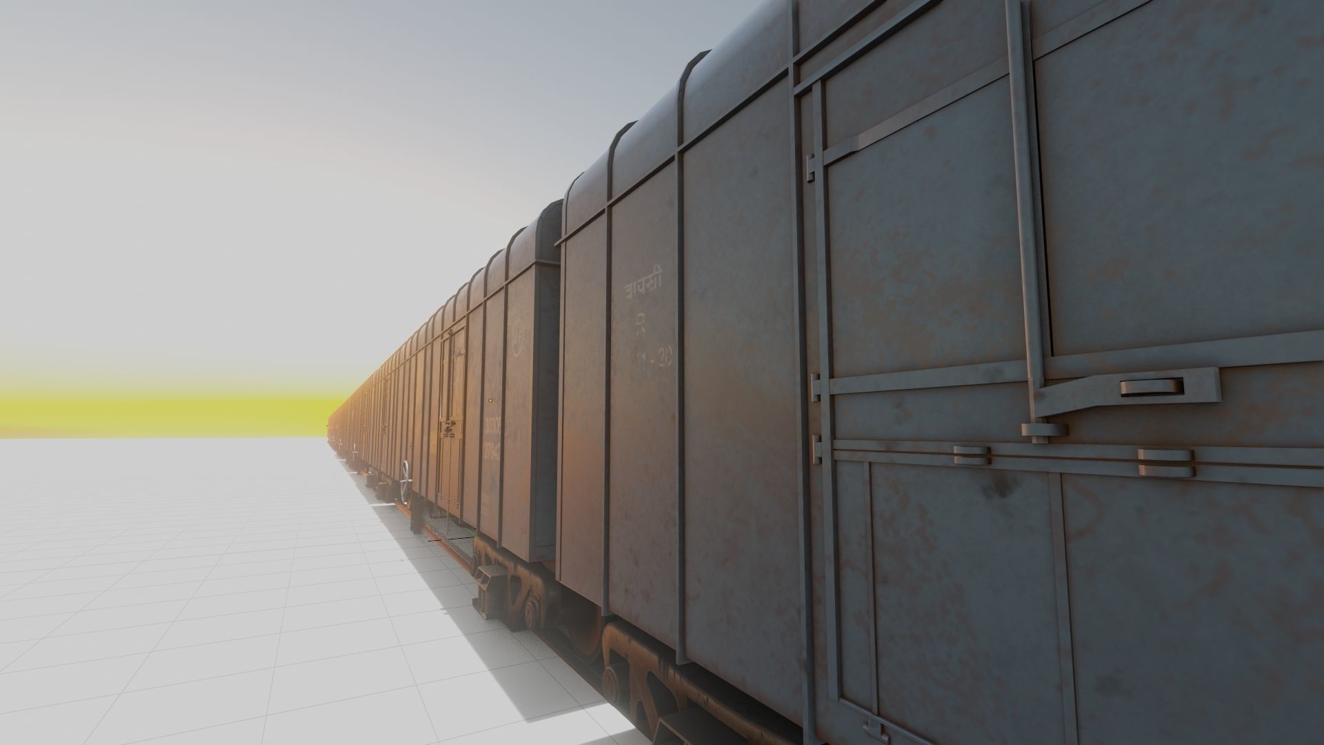 IRCTC Indian Freight Train 3D Model 3D model_5
