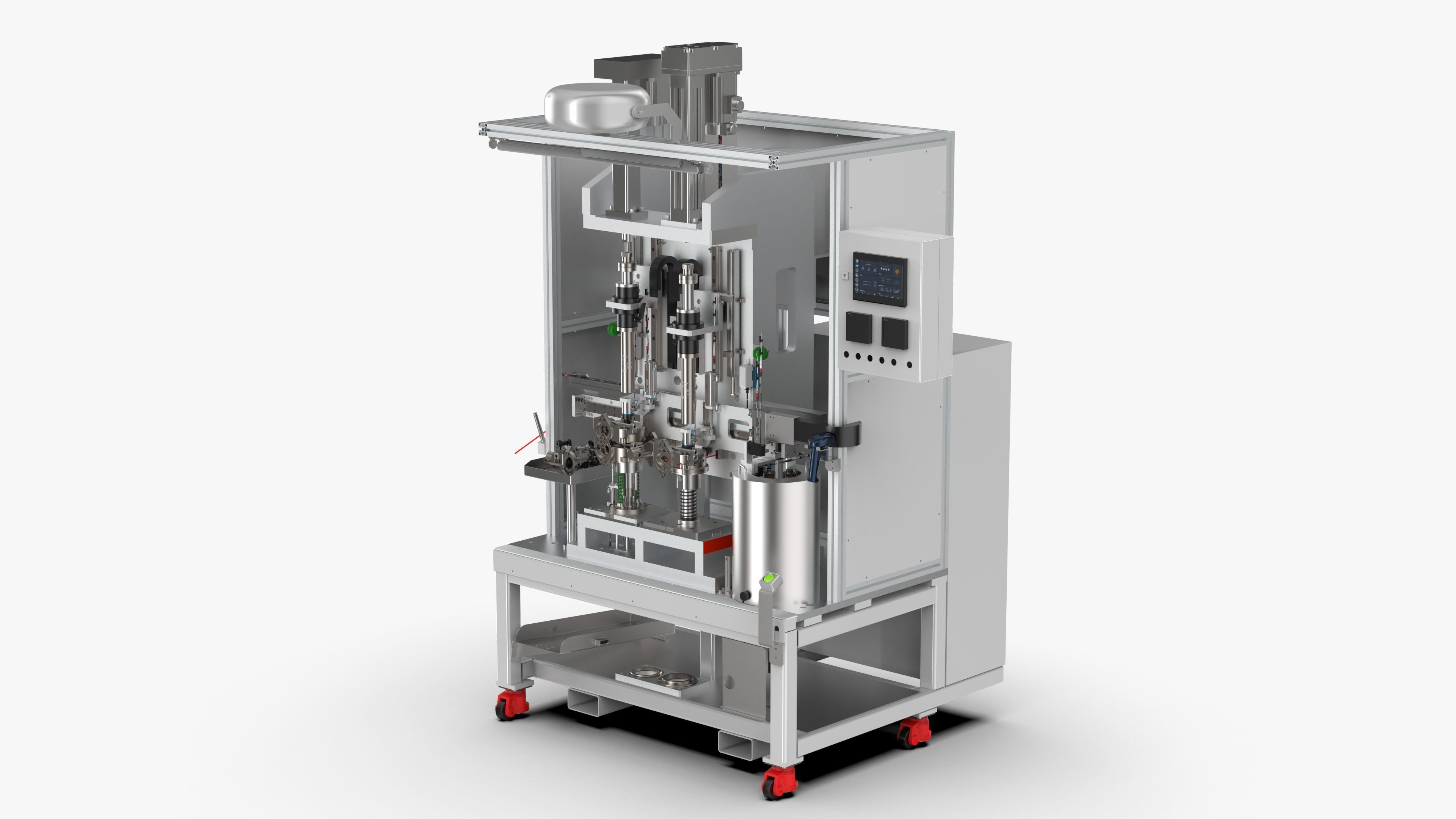 Automatic Bearing and Circlip Press Fitting Machine 3D model_1