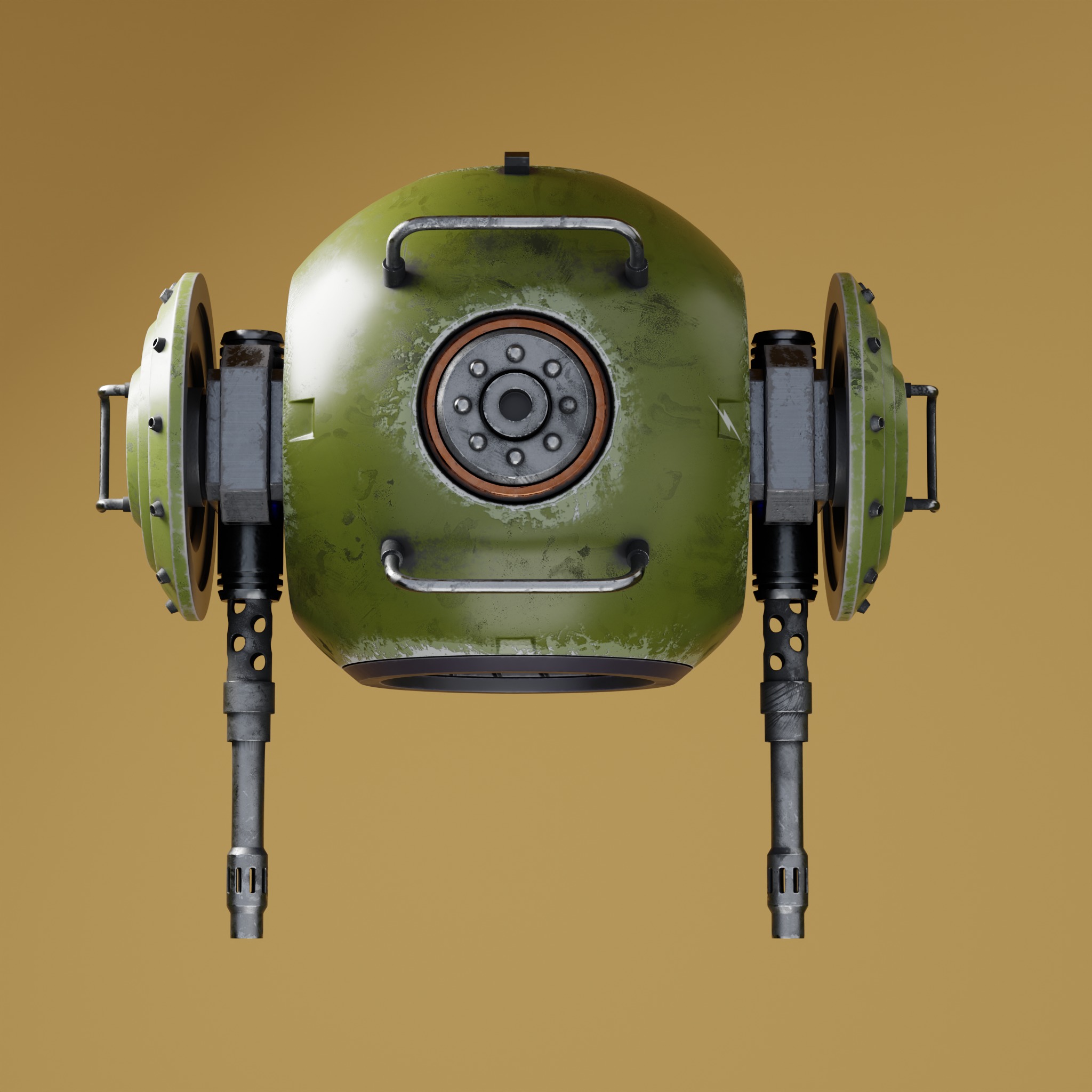 Spherical Robot with Turret 3D model_1