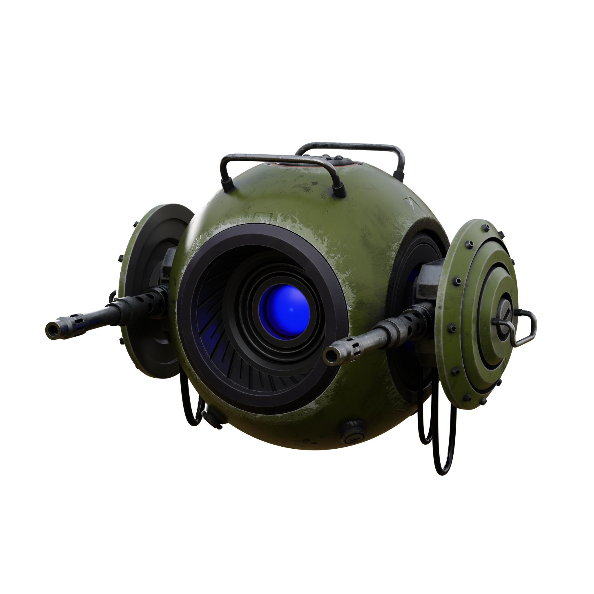 Spherical Robot with Turret 3D model_5