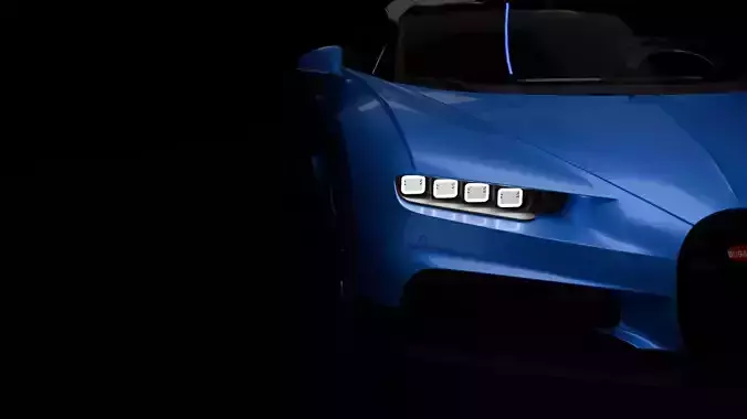 Bugatti Chiron Free low-poly 3D model