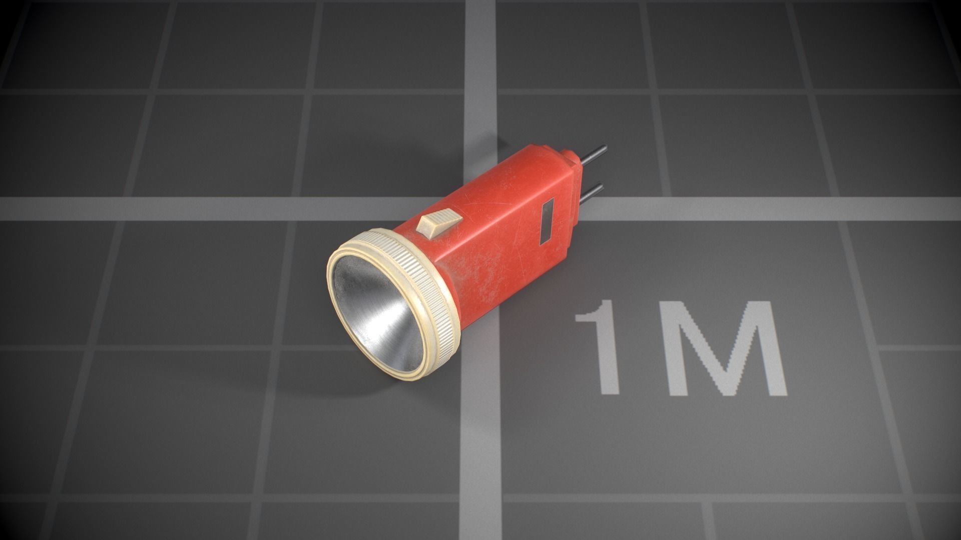 Used Soviet Flashlights Low-poly 3D model_6
