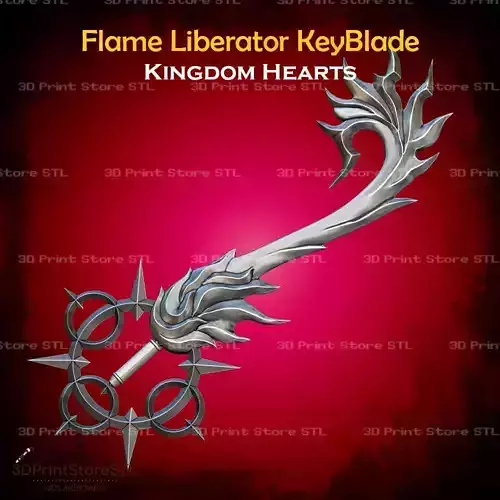 Flame Liberator Keyblade Cosplay Kingdom Hearts - STL File