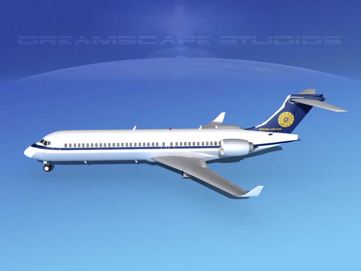 Comac ARJ21-700 Myanmar Airlines 3D model_9