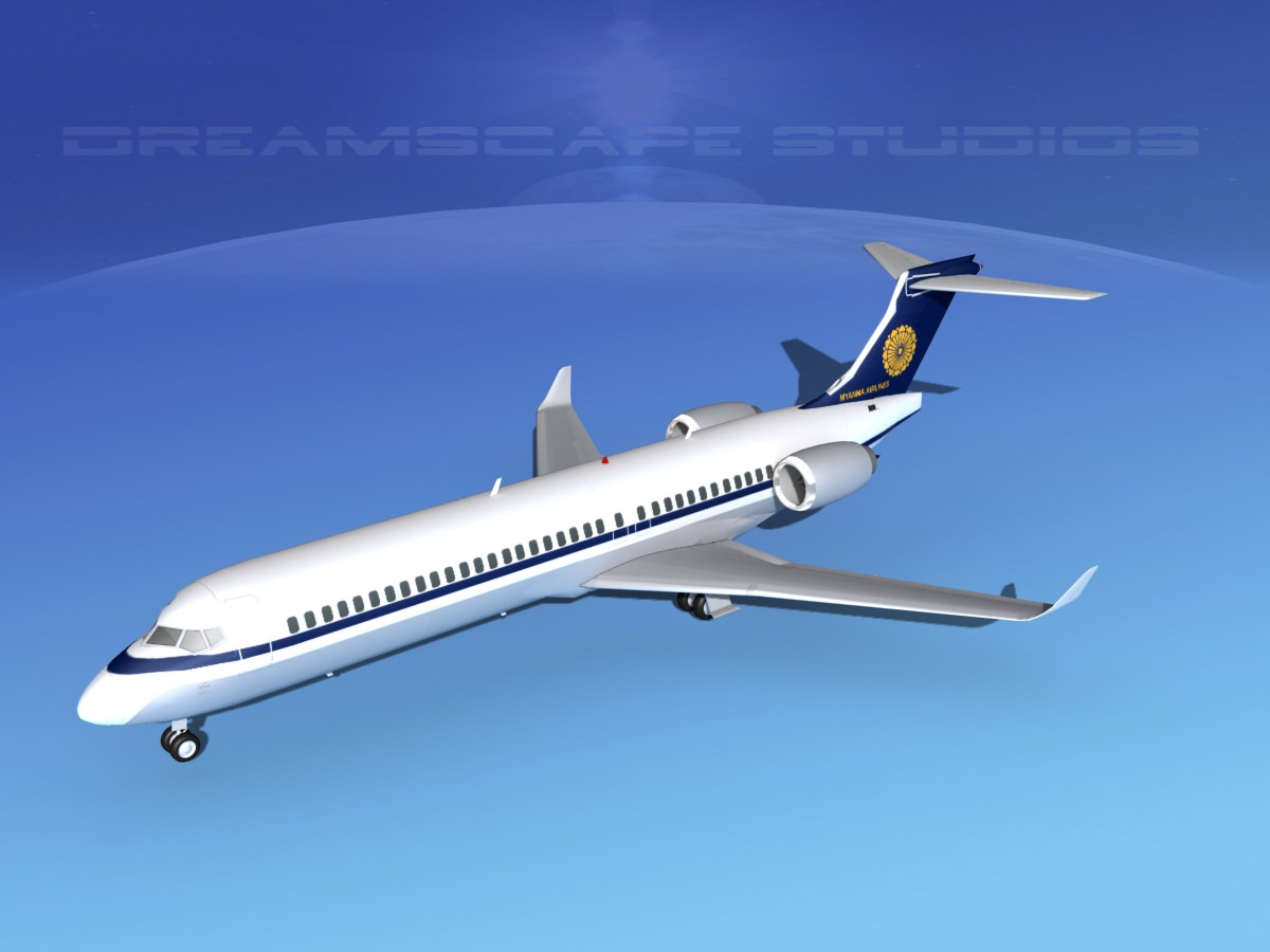 Comac ARJ21-700 Myanmar Airlines 3D model_10