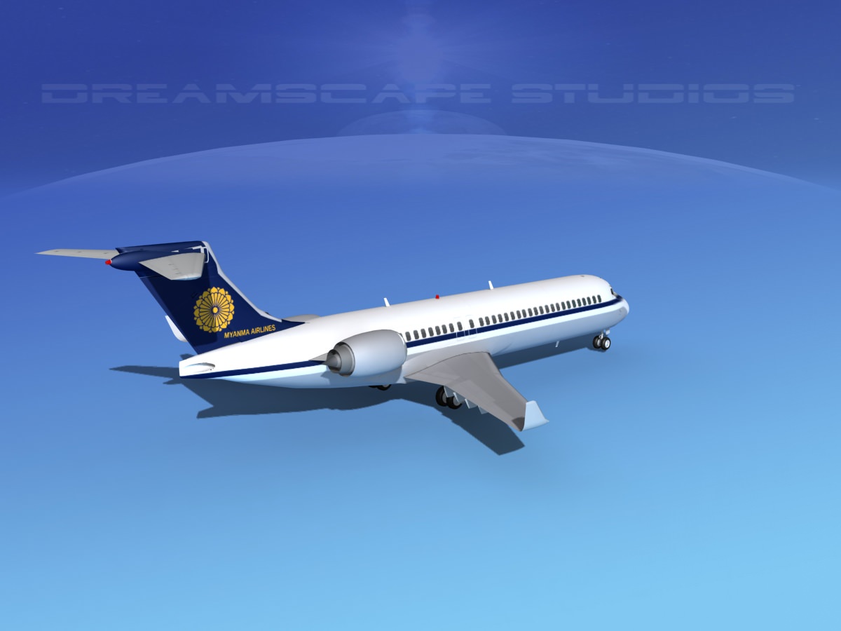 Comac ARJ21-700 Myanmar Airlines 3D model_4