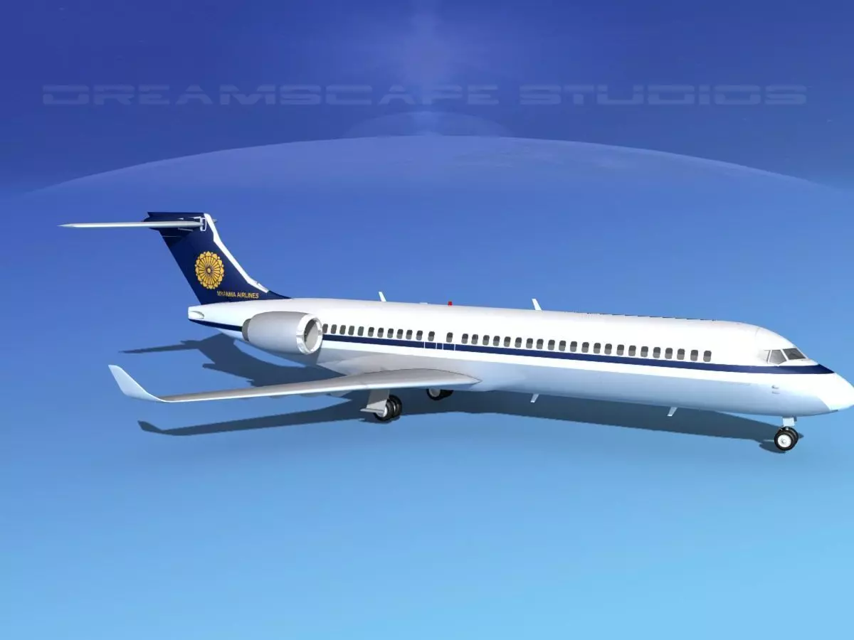 Comac ARJ21-700 Myanmar Airlines 3D model_0