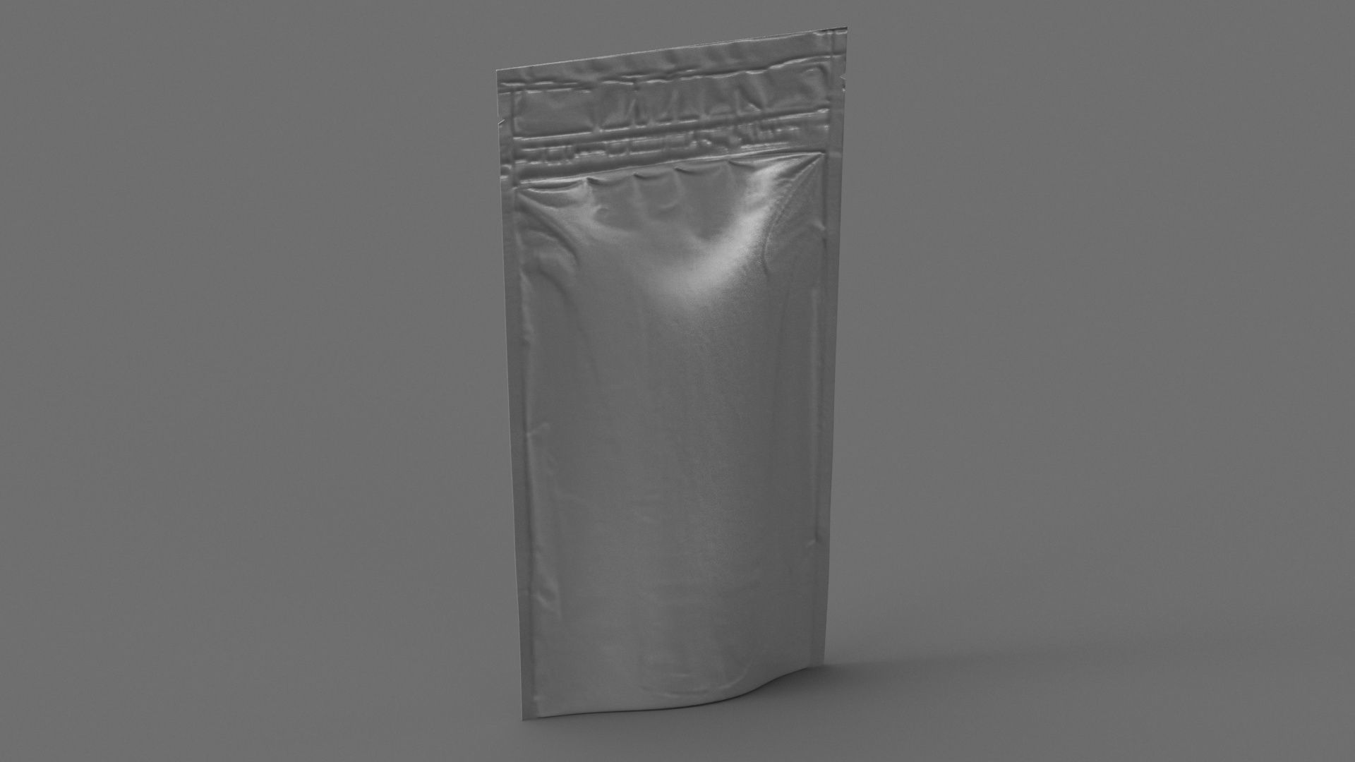 metalic stand up pouch PBR 3D model_2