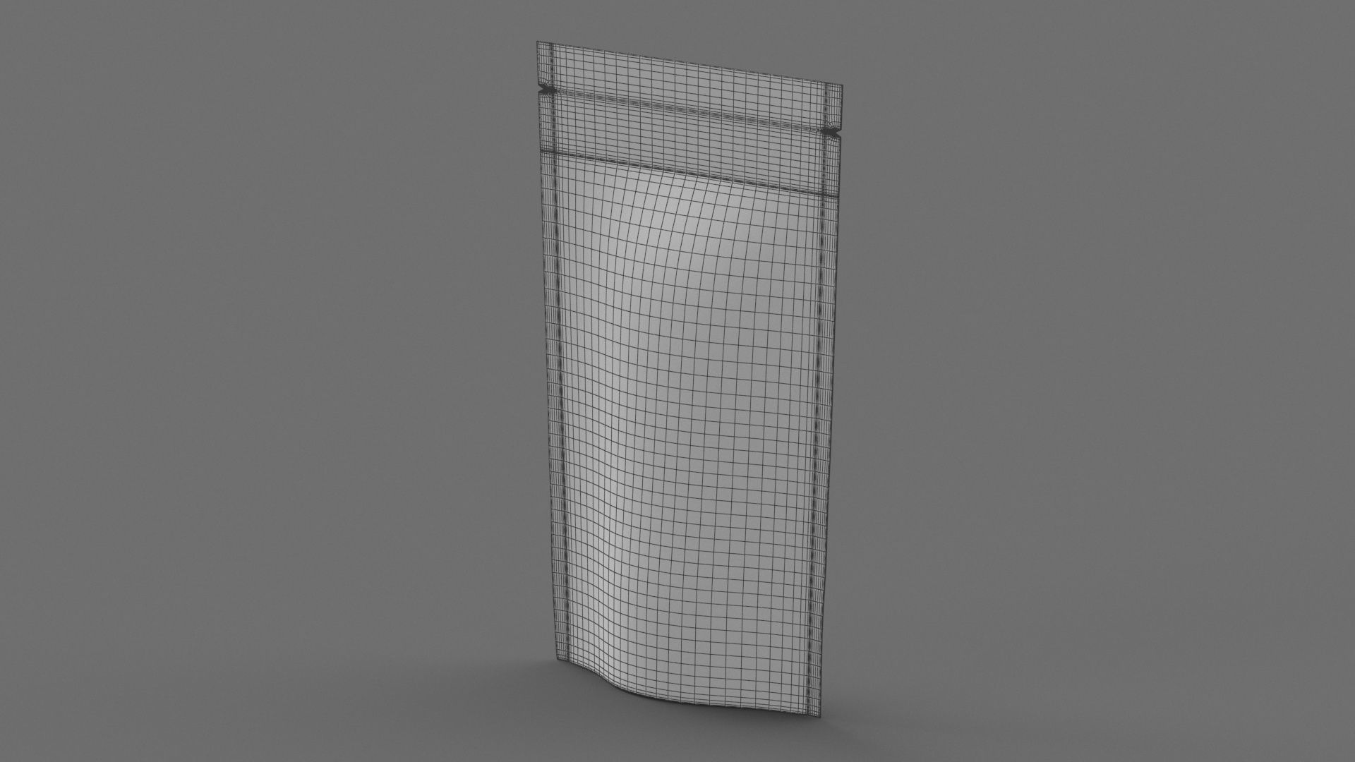 metalic stand up pouch PBR 3D model_7