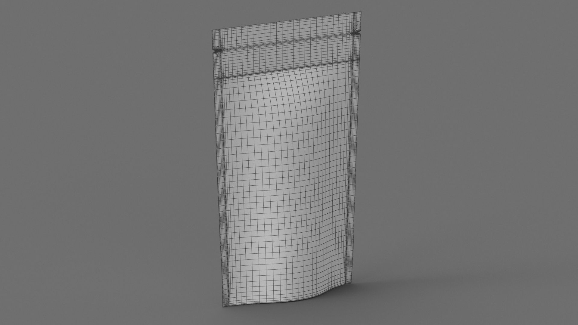 metalic stand up pouch PBR 3D model_9