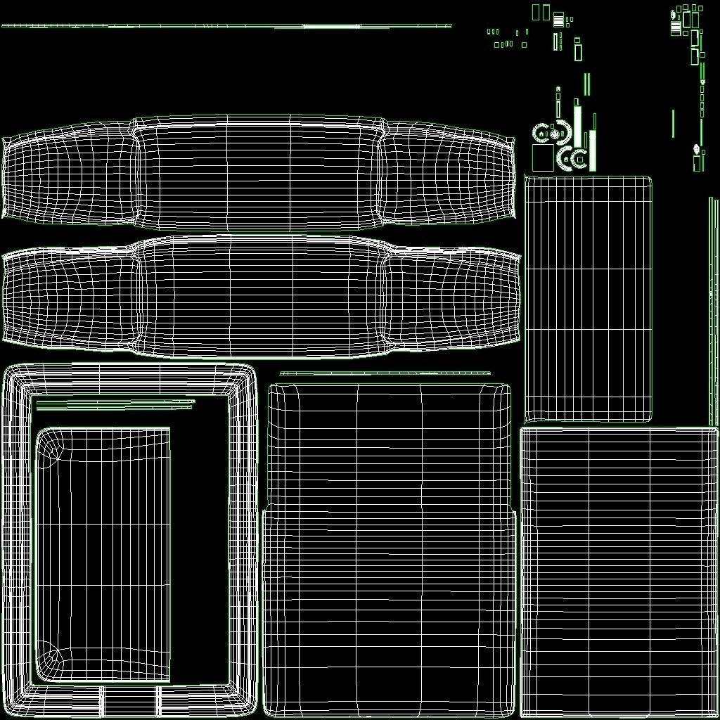 Boy Handbag Black Leather Low-poly 3D model_6