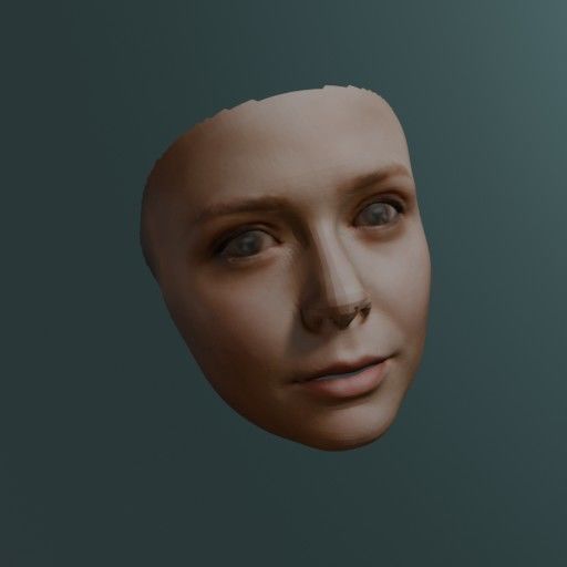 PopFace BaseMesh - Elizabeth Olsen 3D model_4
