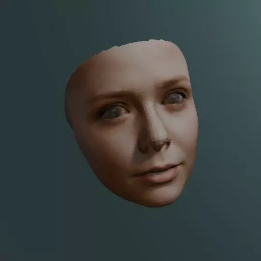 PopFace BaseMesh - Elizabeth Olsen 3D model_0
