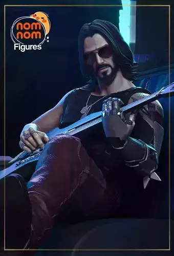 Johnny Silverhand from Cyberpunk 2077 3D print model