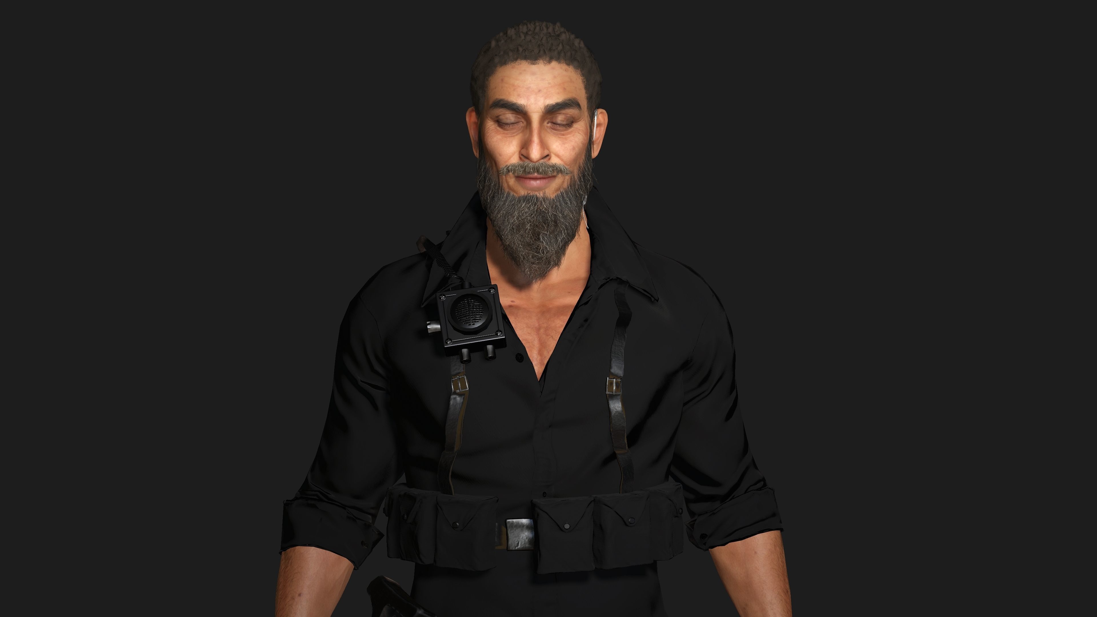 AAA 3D REALISTIC CHARACTER - ARABIC BEARDED MAN GUN SHOOTER GTA Low-poly 3D model_8