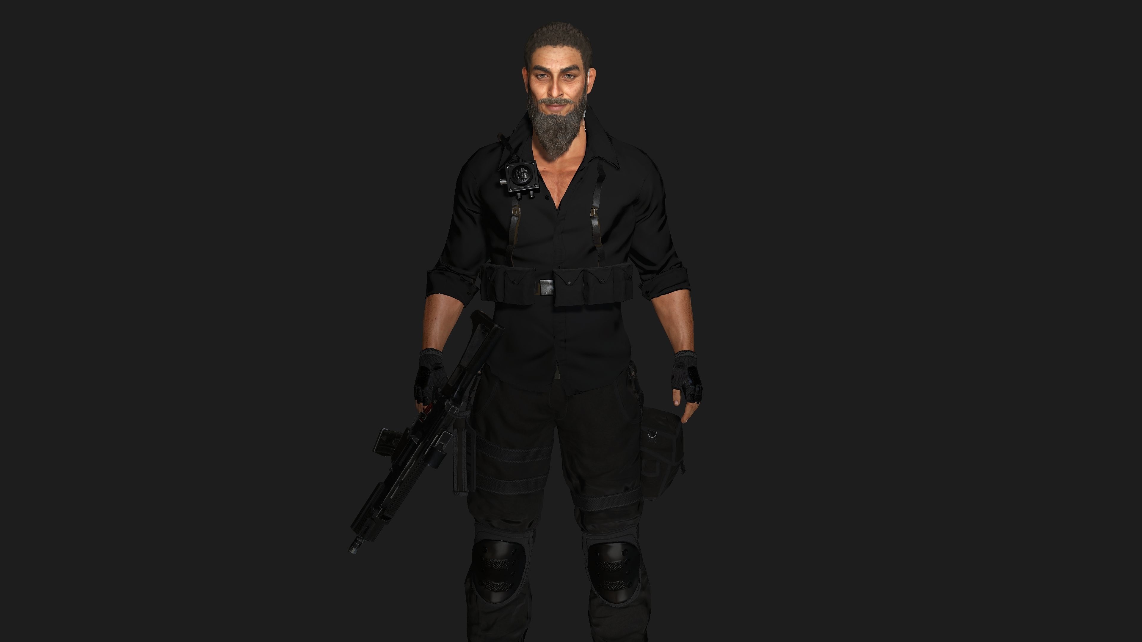 AAA 3D REALISTIC CHARACTER - ARABIC BEARDED MAN GUN SHOOTER GTA Low-poly 3D model_2